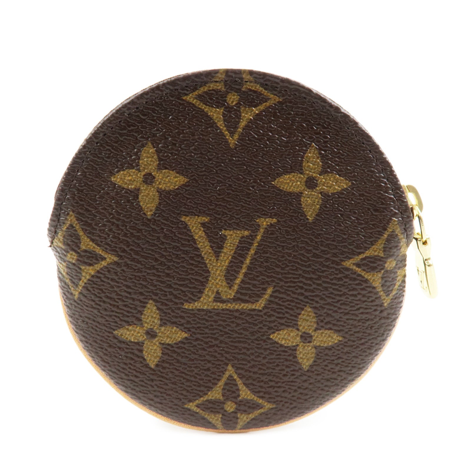 Louis Vuitton Monogram Porte Monnaie Rond Coin Case Brown M61926