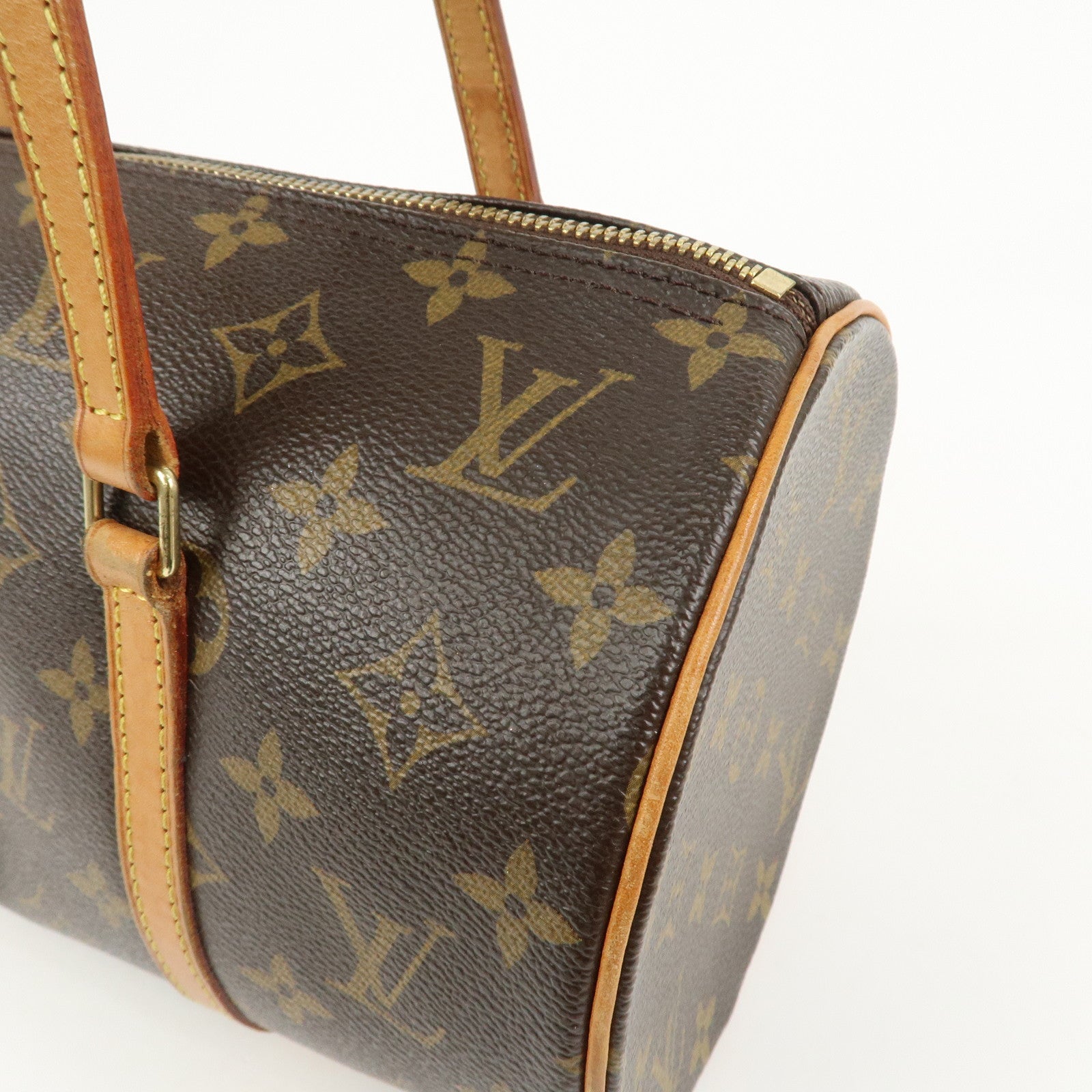 Louis Vuitton Monogram Papillon 30 Hand Bag Brown M51365