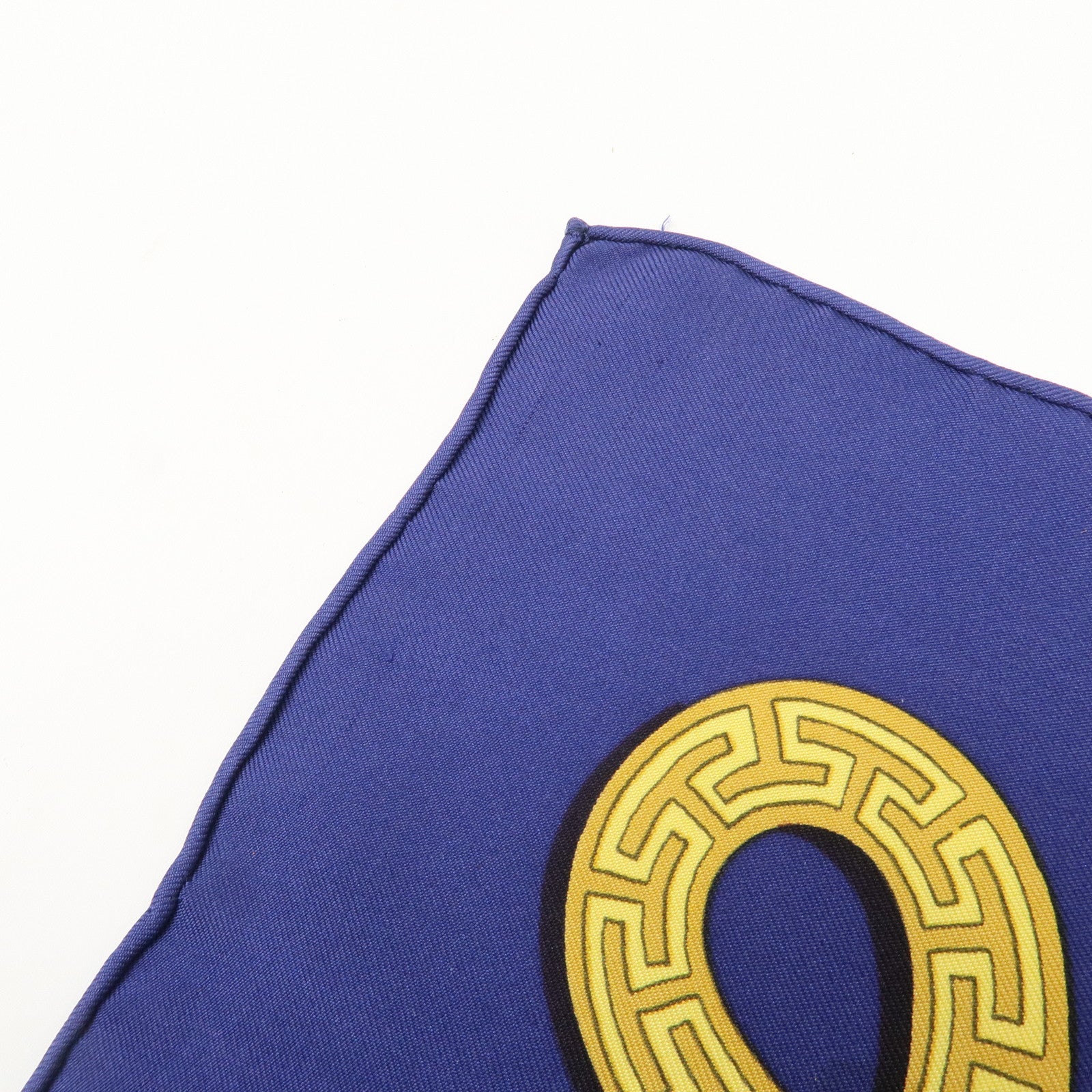 HERMES Carre 90 Silk 100% Scarf CHARREADA Gold Navy Red