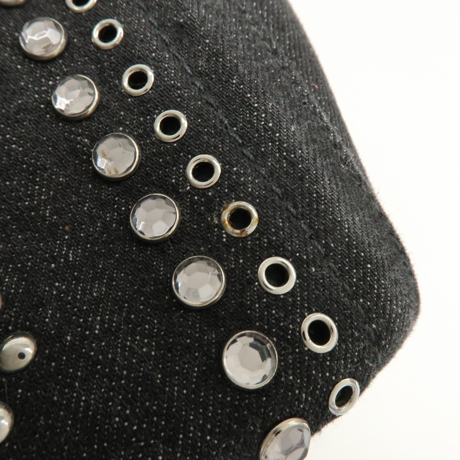 PRADA Triangle Logo Canapa Mini Bijou Denim Canvas 2Way Bag BN2439