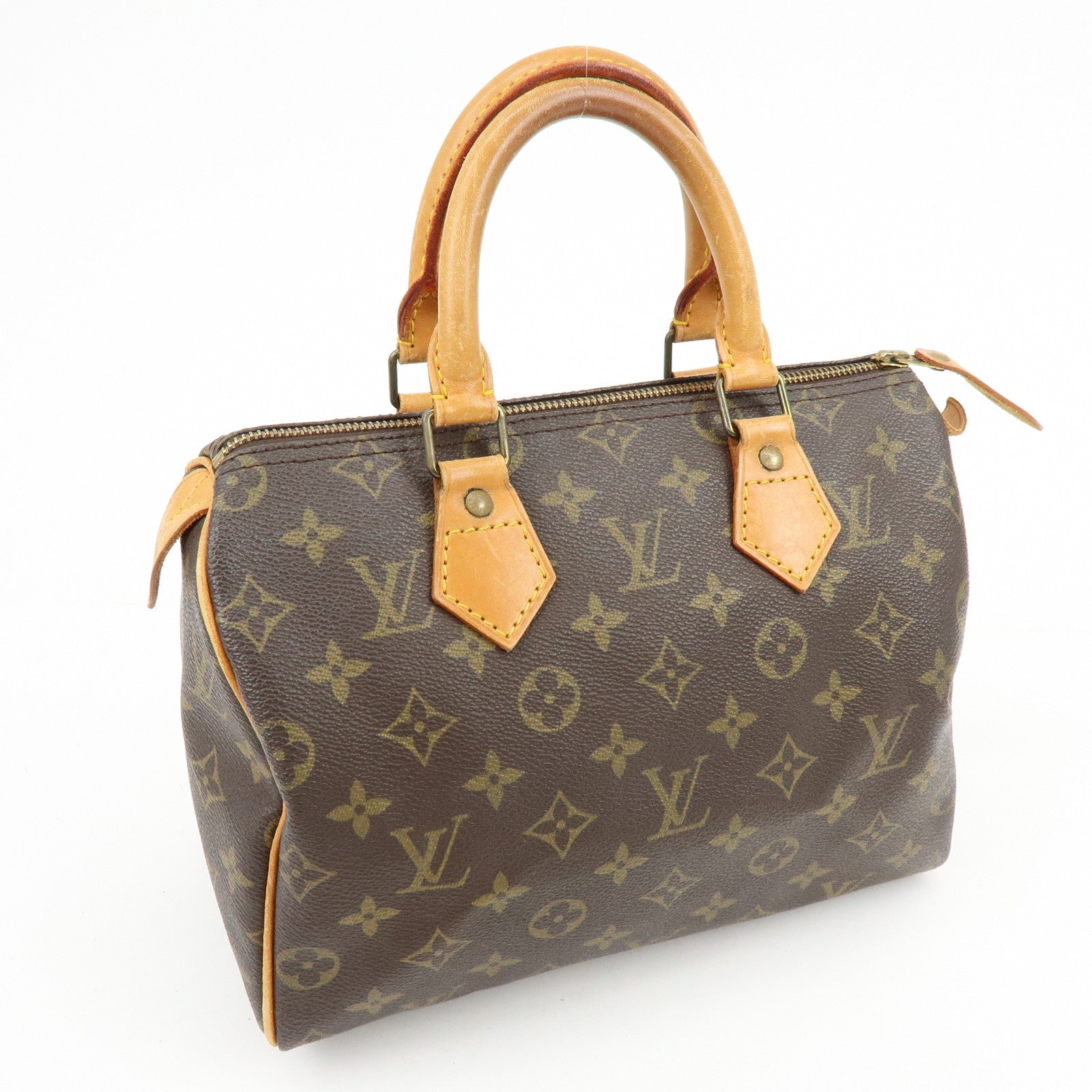Louis Vuitton Monogram Speedy 25 Boston Bag Hand Bag Brown M41528