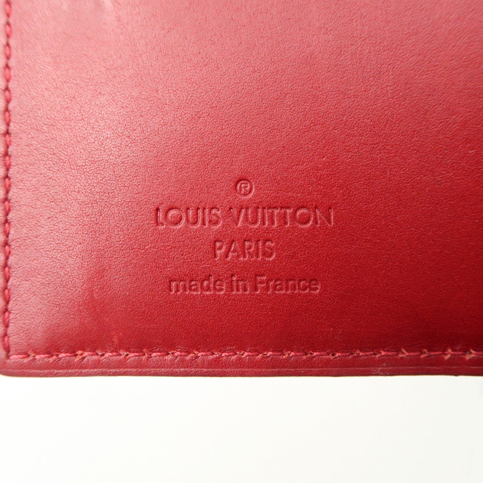 Louis Vuitton Monogram Vernis Agenda Mini Planner Cover Red R21021 Used