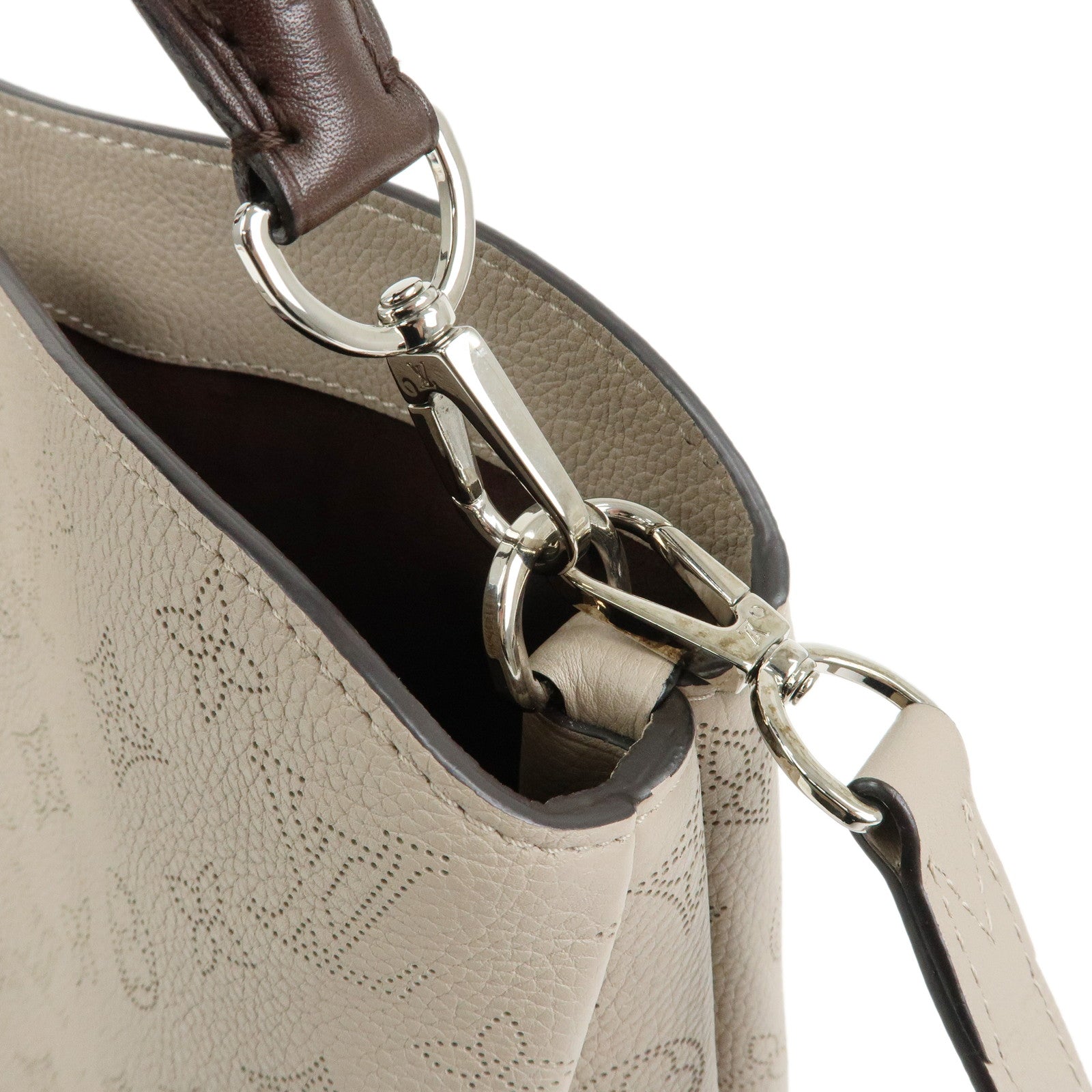 Louis Vuitton Monogram Mahina Babylone PM 2Way Bag Beige M50032