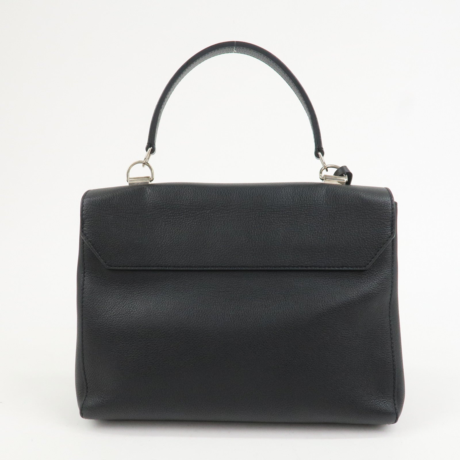 Louis Vuitton Lock Me Leather Cartable Hand Bag Noir Black M50250