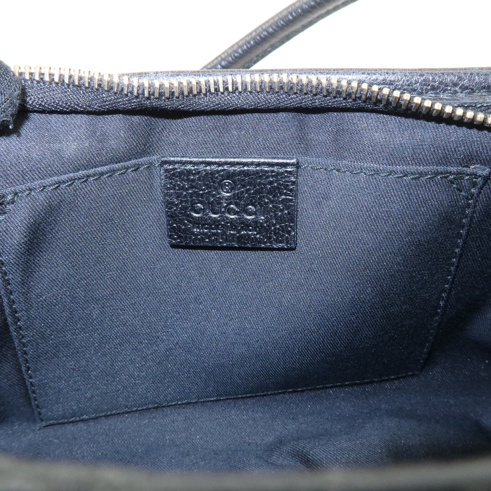 GUCCI Abbey GG Canvas Leather One Shoulder Bag Black Gold Hardware 130939 Used