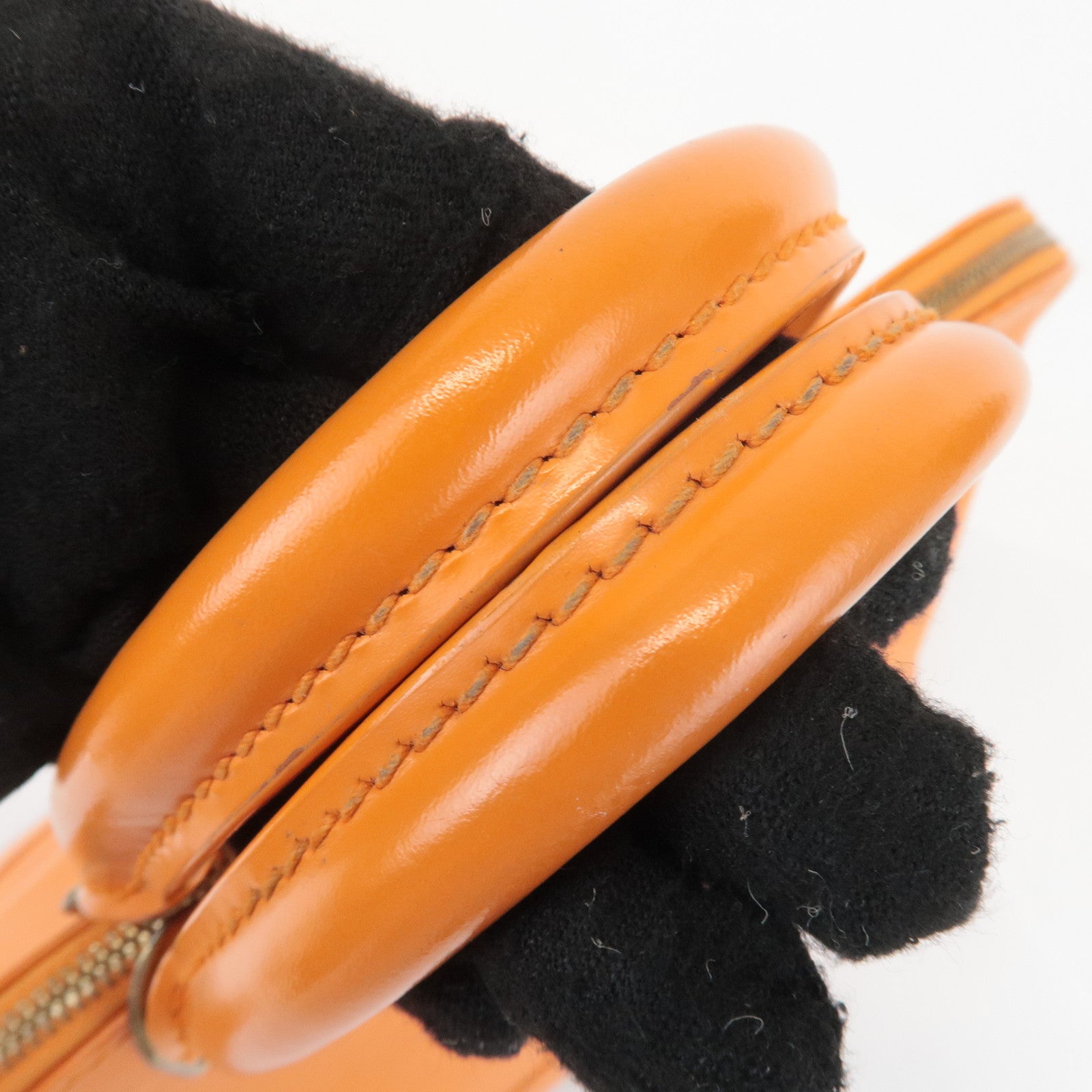 Louis Vuitton Epi Alma PM Hand Bag Pimont Orange M40623 Used