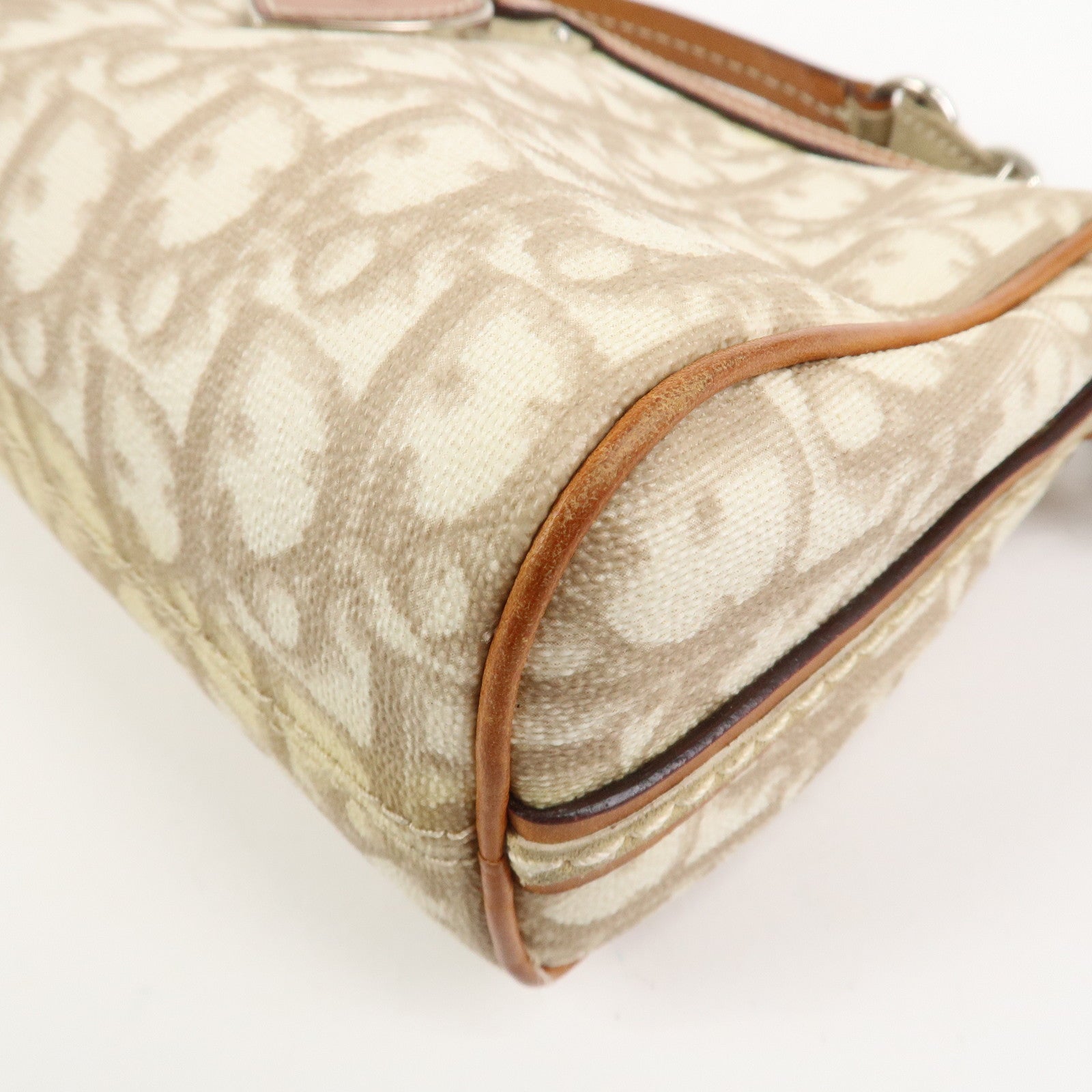 Christian Dior Trotter Romantic PVC Canvas Leather Shoulder Bag