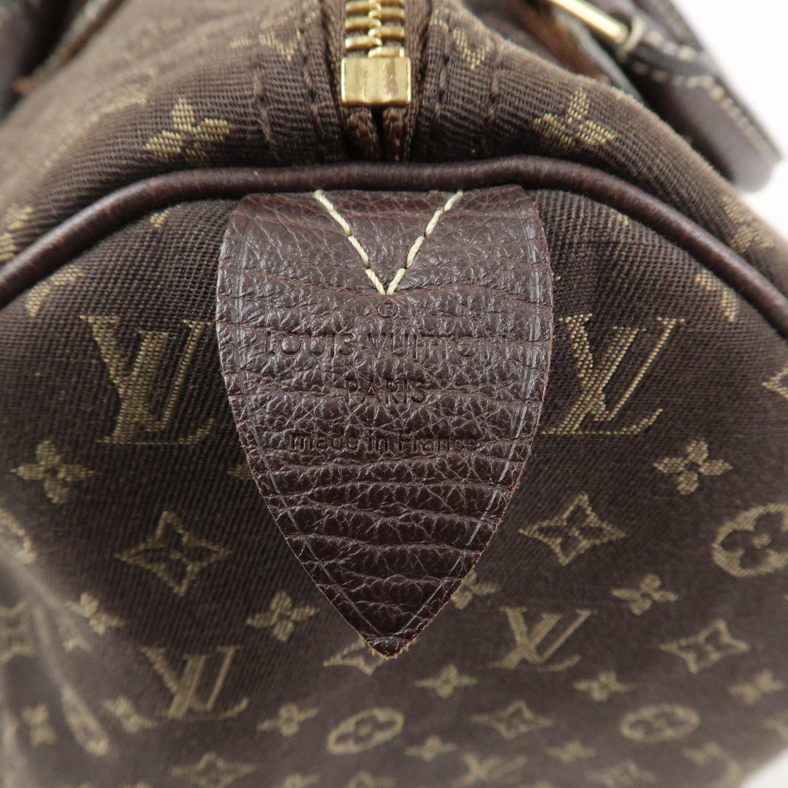 Louis Vuitton Monogram Mini Lin Speedy 30 Boston Bag Ebene M95224