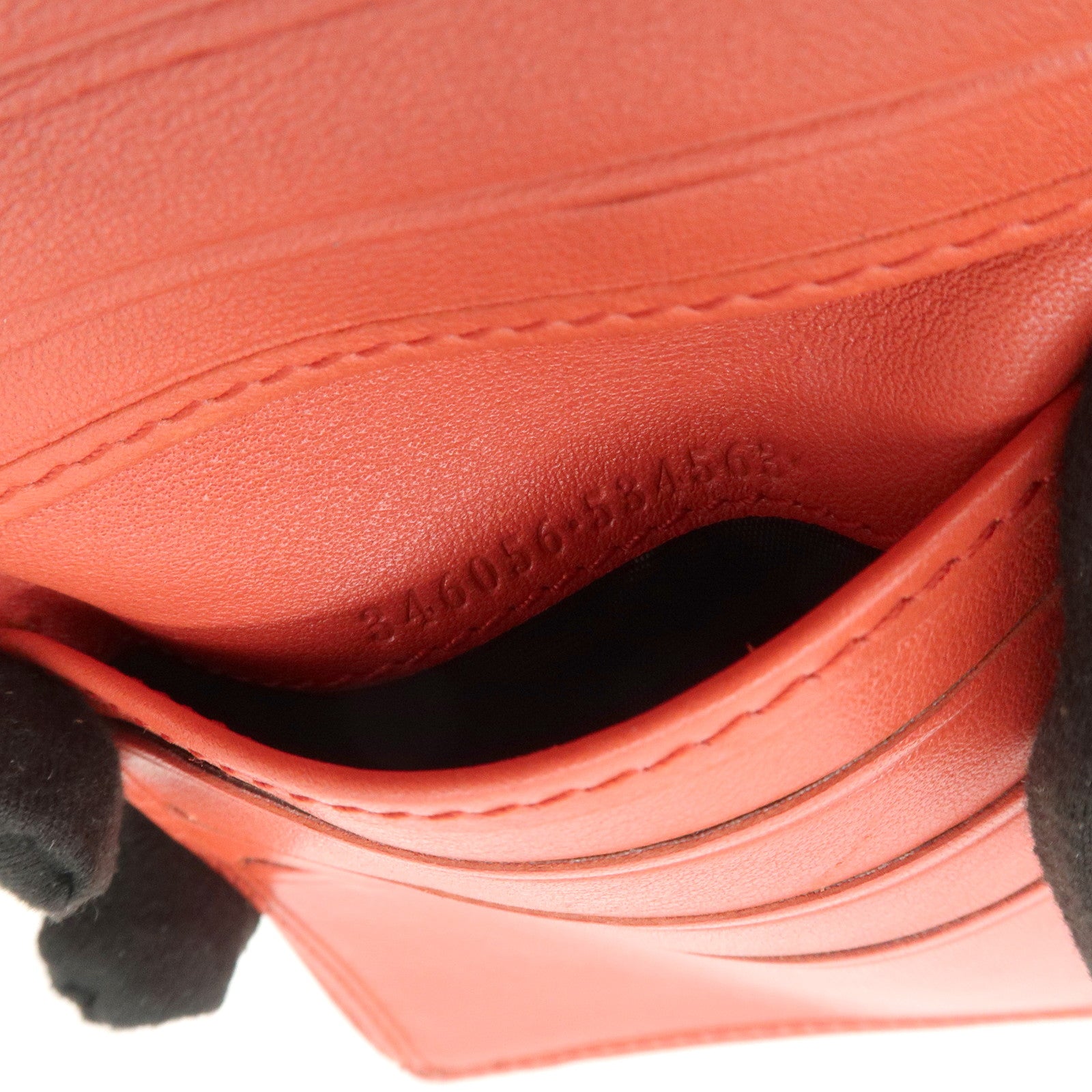 GUCCI Guccissima Leather Bi-fold Compact Wallet Red 346056