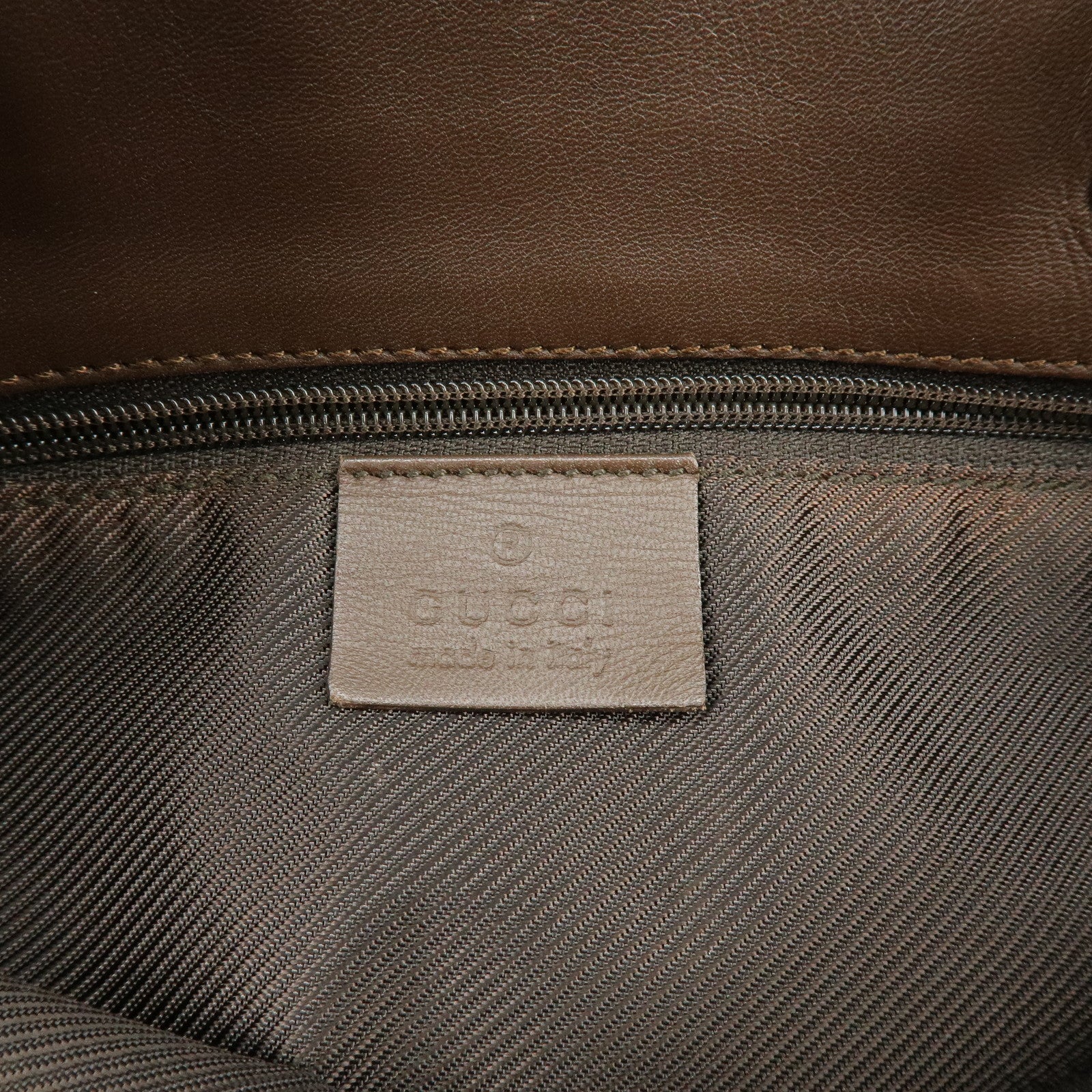 GUCCI GG Canvas Leather Tote Bag Shoulder Bag Beige Brown 31244