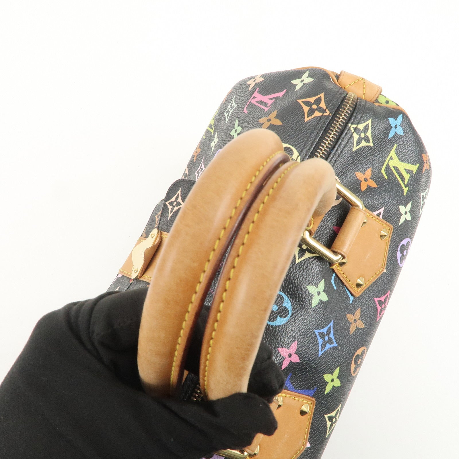 Louis Vuitton Monogram Multicolor Speedy 30 Boston Bag Noir M92642