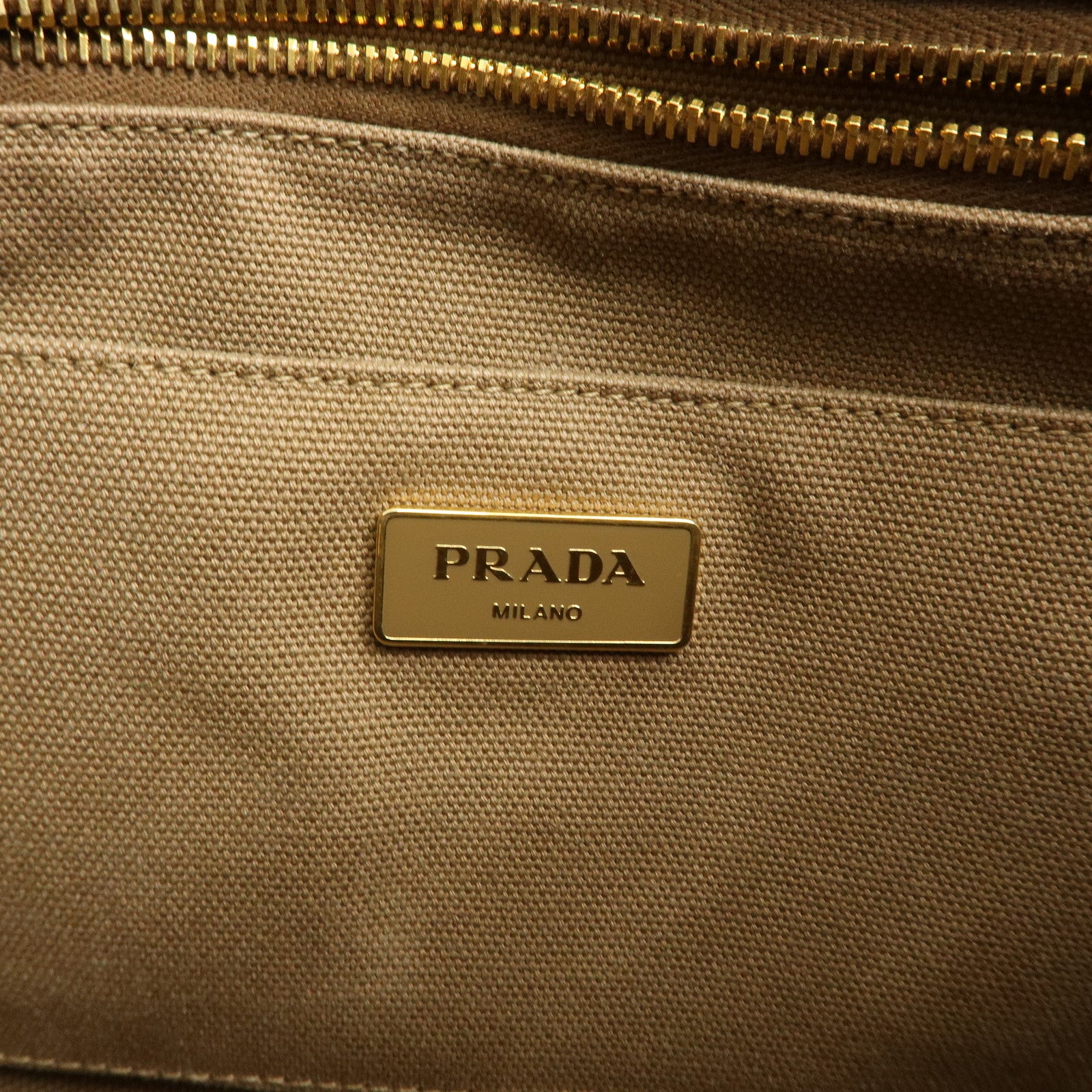 PRADA Triangle Logo CANAPA Canvas 2Way Bag Hand Bag Shoulder Bag
