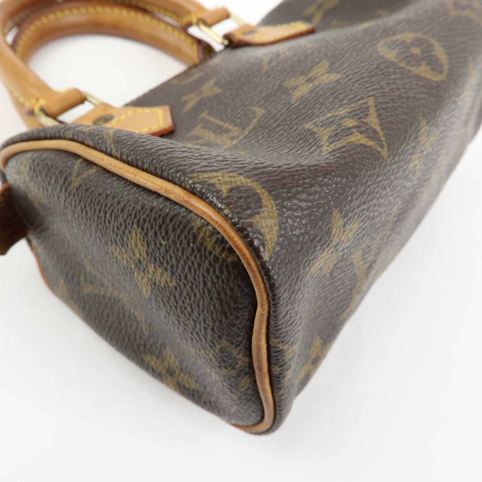 Louis Vuitton Monogram Mini Speedy Hand Bag Brown M41534