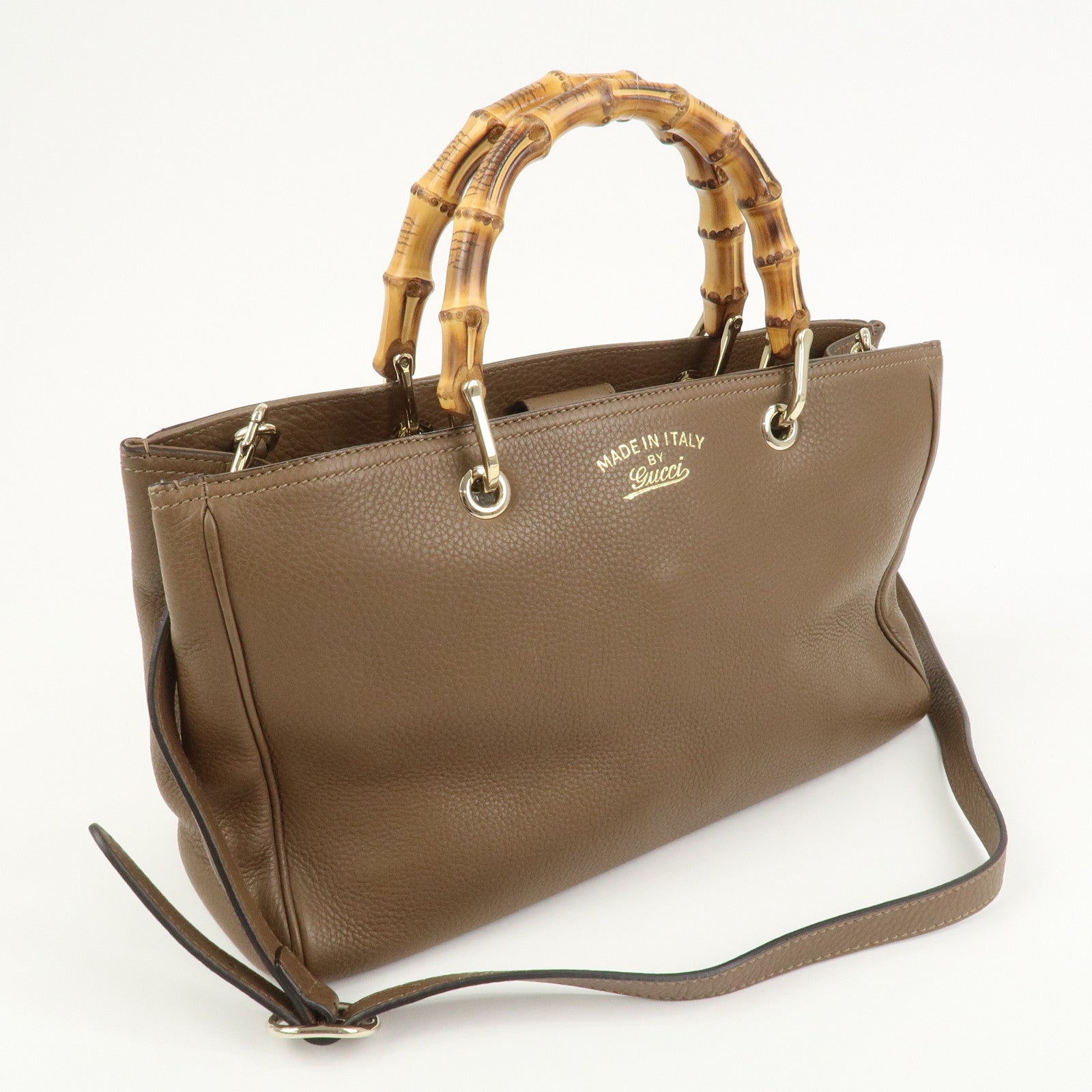 GUCCI Bamboo Shopper Medium 2Way Bag Shoulder Bag 323660