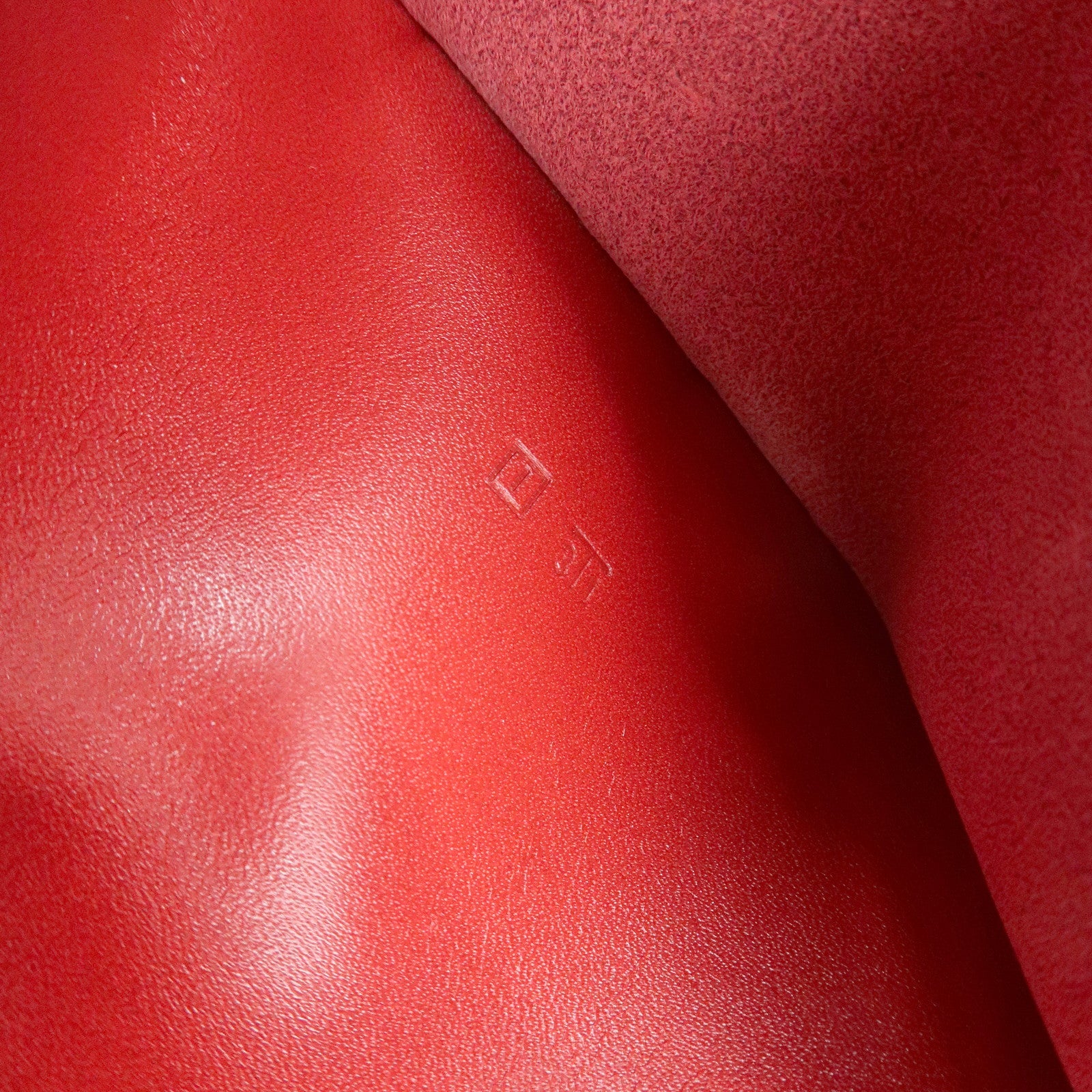 HERMES Chevre Leather Agenda Cover Planner Cover □I Stamped Red