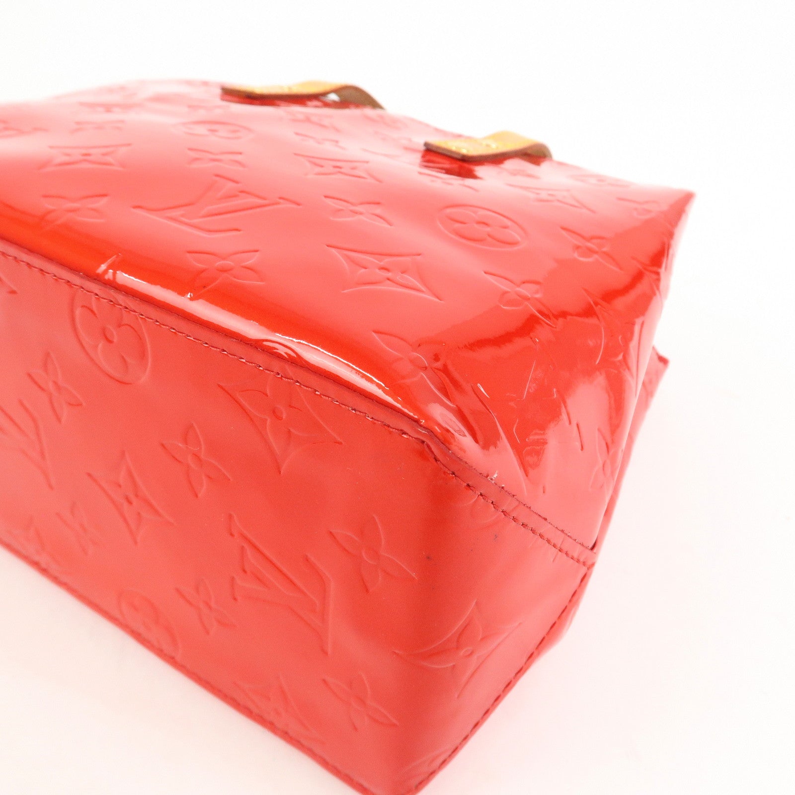Louis Vuitton Monogram Vernis Lead PM Hand Bag Rouge M91088