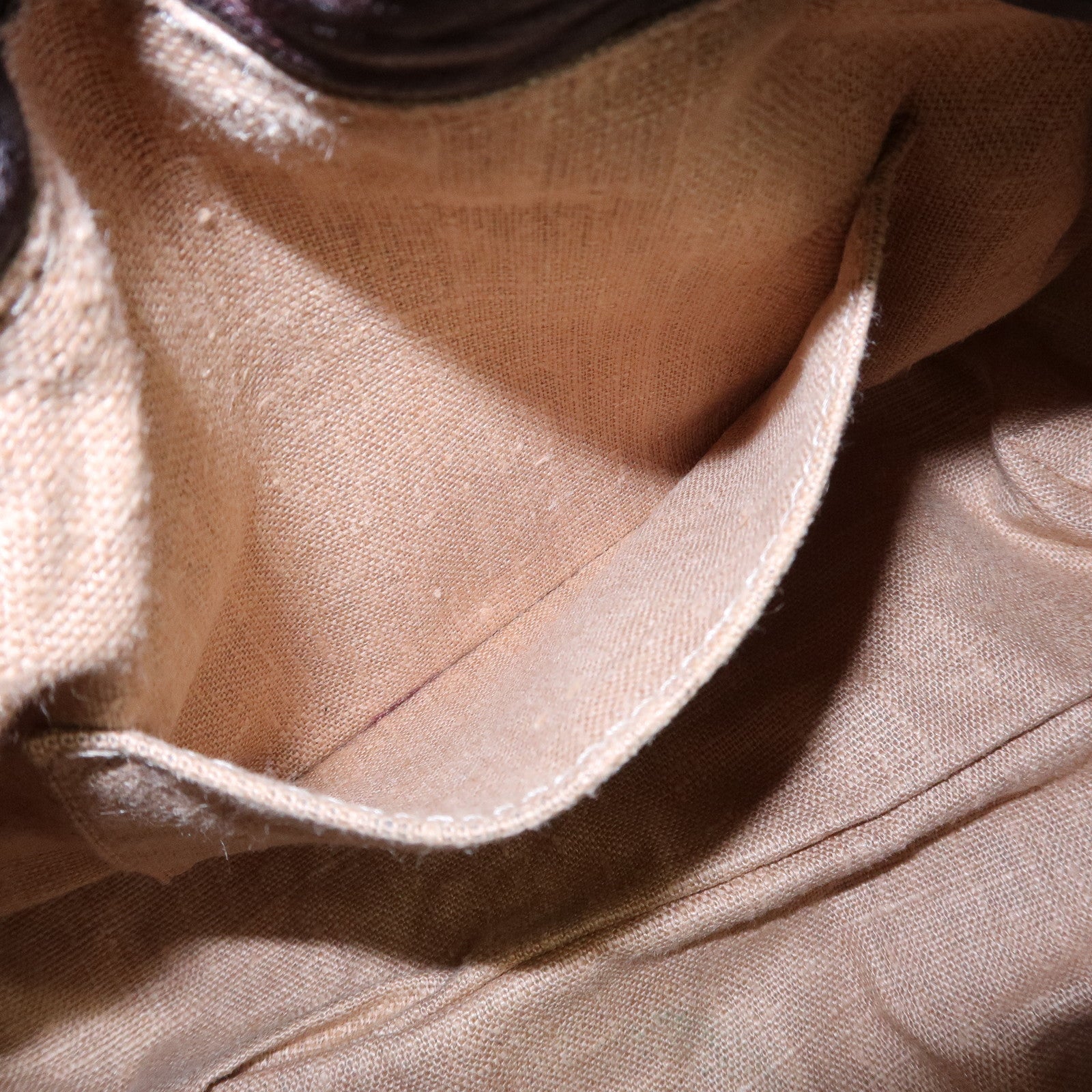 FENDI Zucca Mini Spy Canvas Leather Hand Bag Brown Black 8BR589 Used