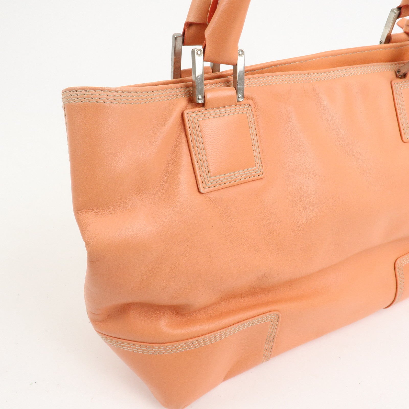 LOEWE Anagram Nappa Leather Hand Bag Tote Bag Pink