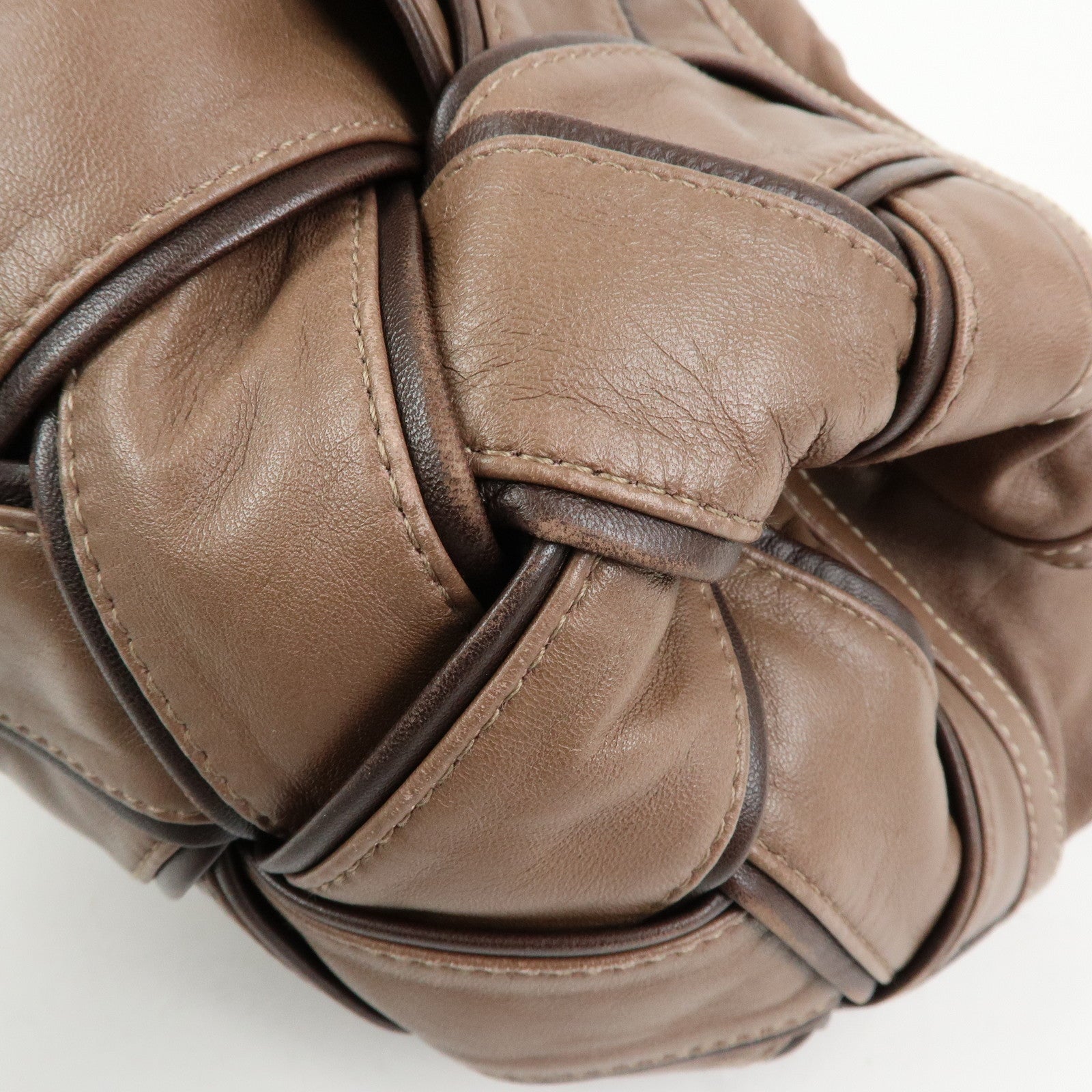 LOEWE Anagram Nappa Aire Leather Hand Bag Tote Bag Brown