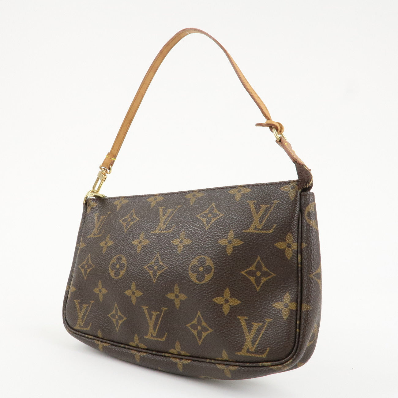 Louis Vuitton Monogram Pochette Accessoires Hand Bag Brown M51980 Used