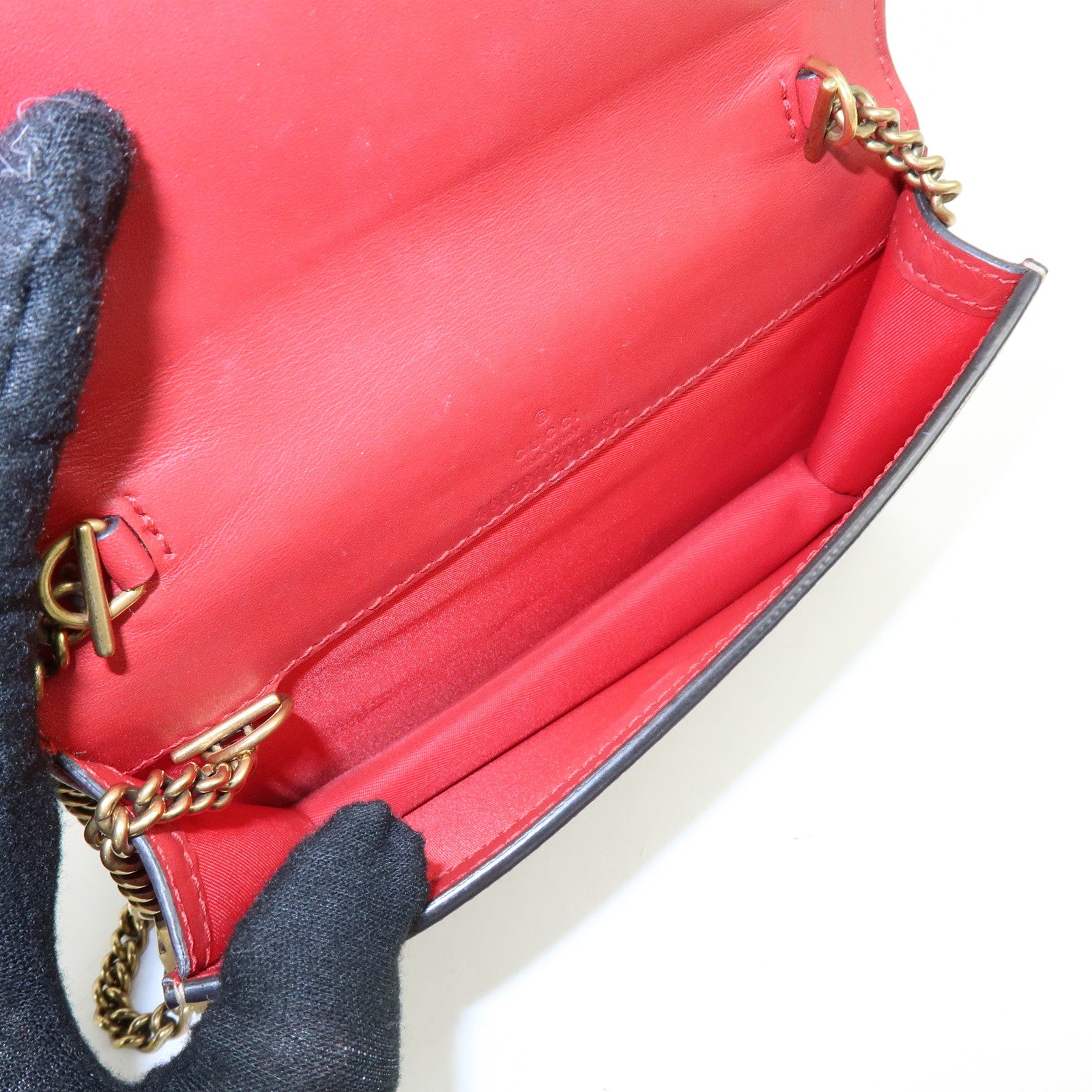 GUCCI GG Supreme Interlocking G Cherry Chain Shoulder Bag 481291