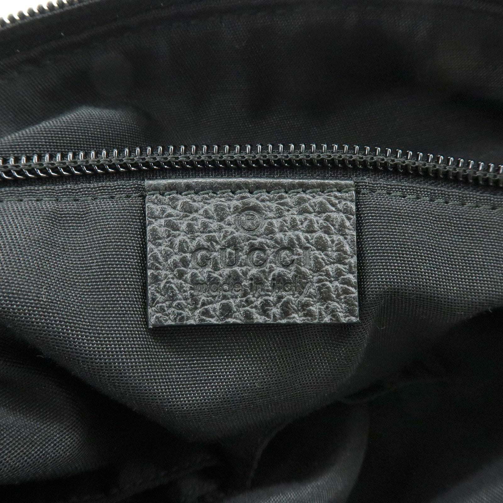 GUCCI GG Denim Leather Shoulder Bag Crossbody Bag Black 509635