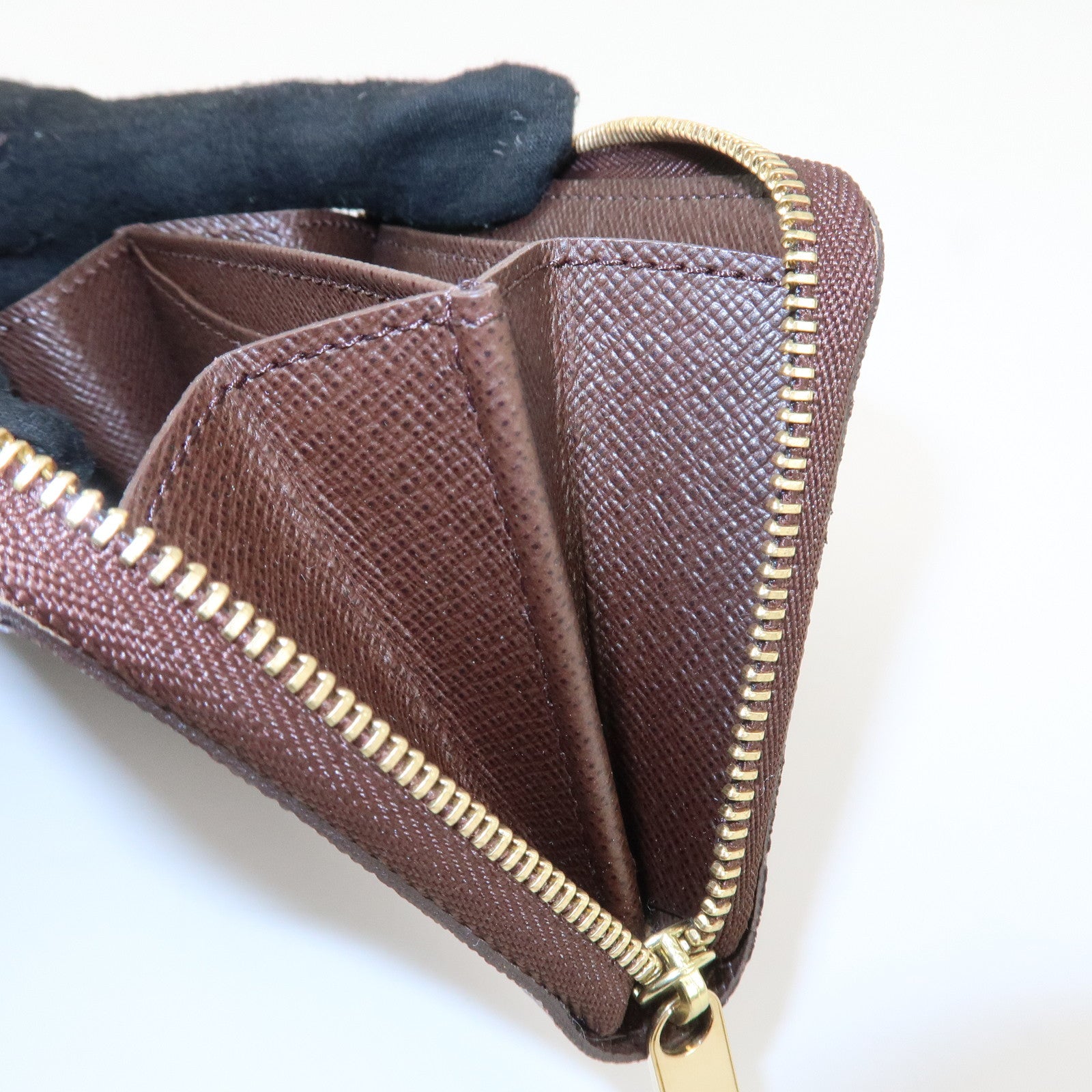 Louis Vuitton Damier Zippy Coin Purse Coin Case Brown N63070 Used