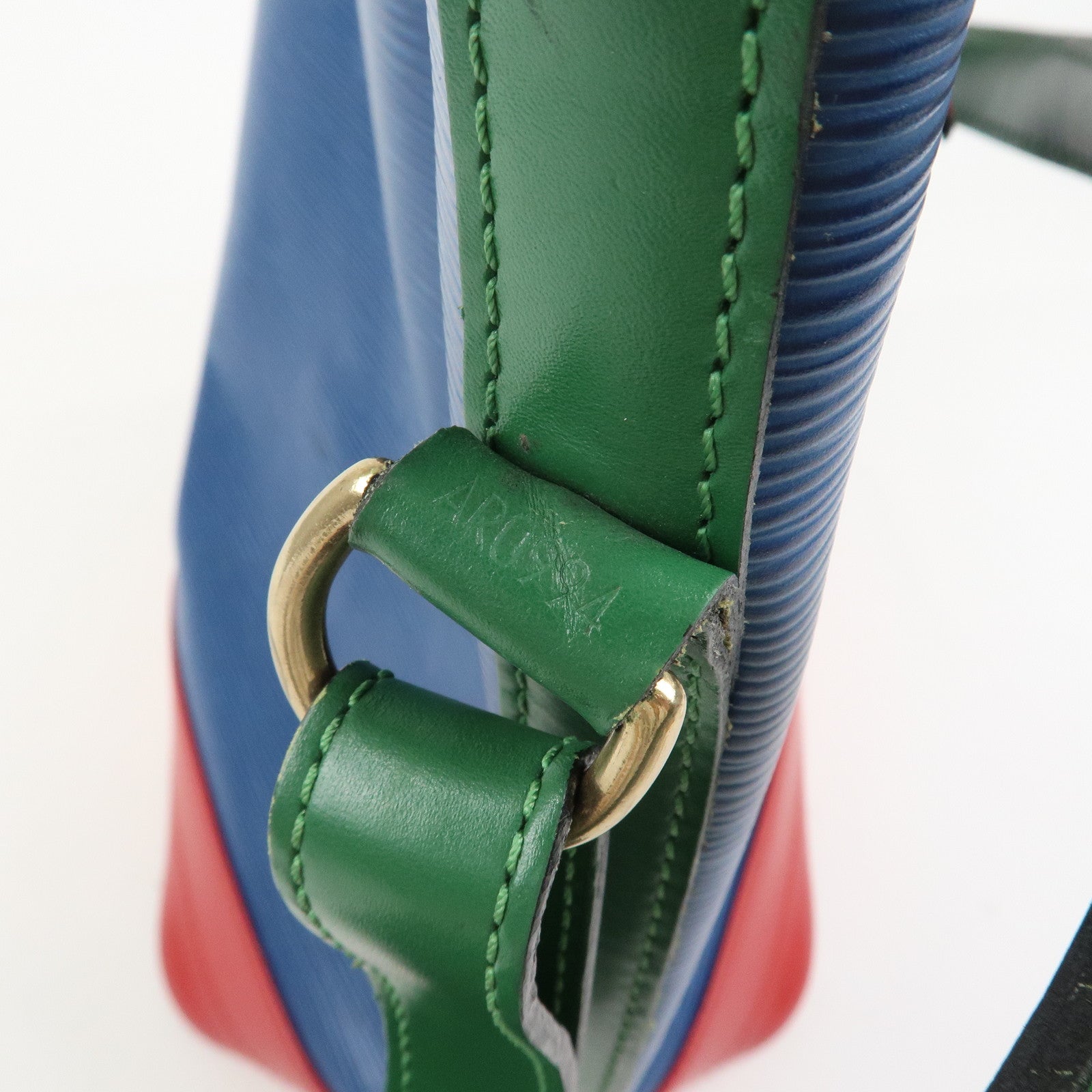 Louis Vuitton Epi Noe Tricolor Shoulder Bag Blue Green Red M44082