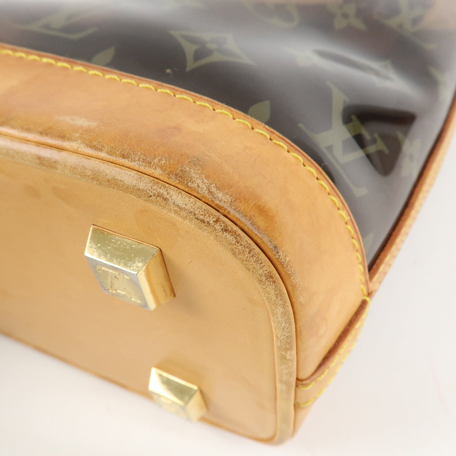 Louis Vuitton Monogram Vinyl Cabas Ambre PM Tote Bag Hand Bag M92502 Used