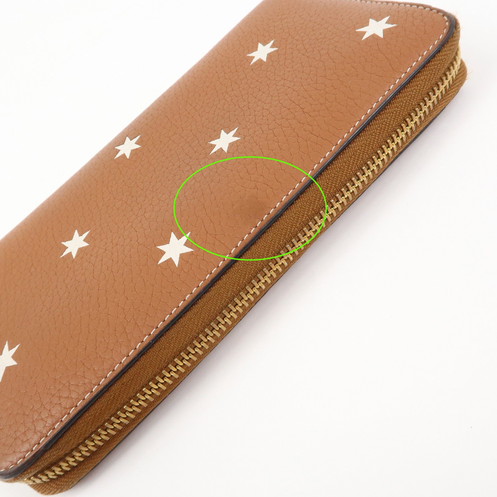 LOEWE Anagram Leather Round Zippy Wallet Long Wallet Camel