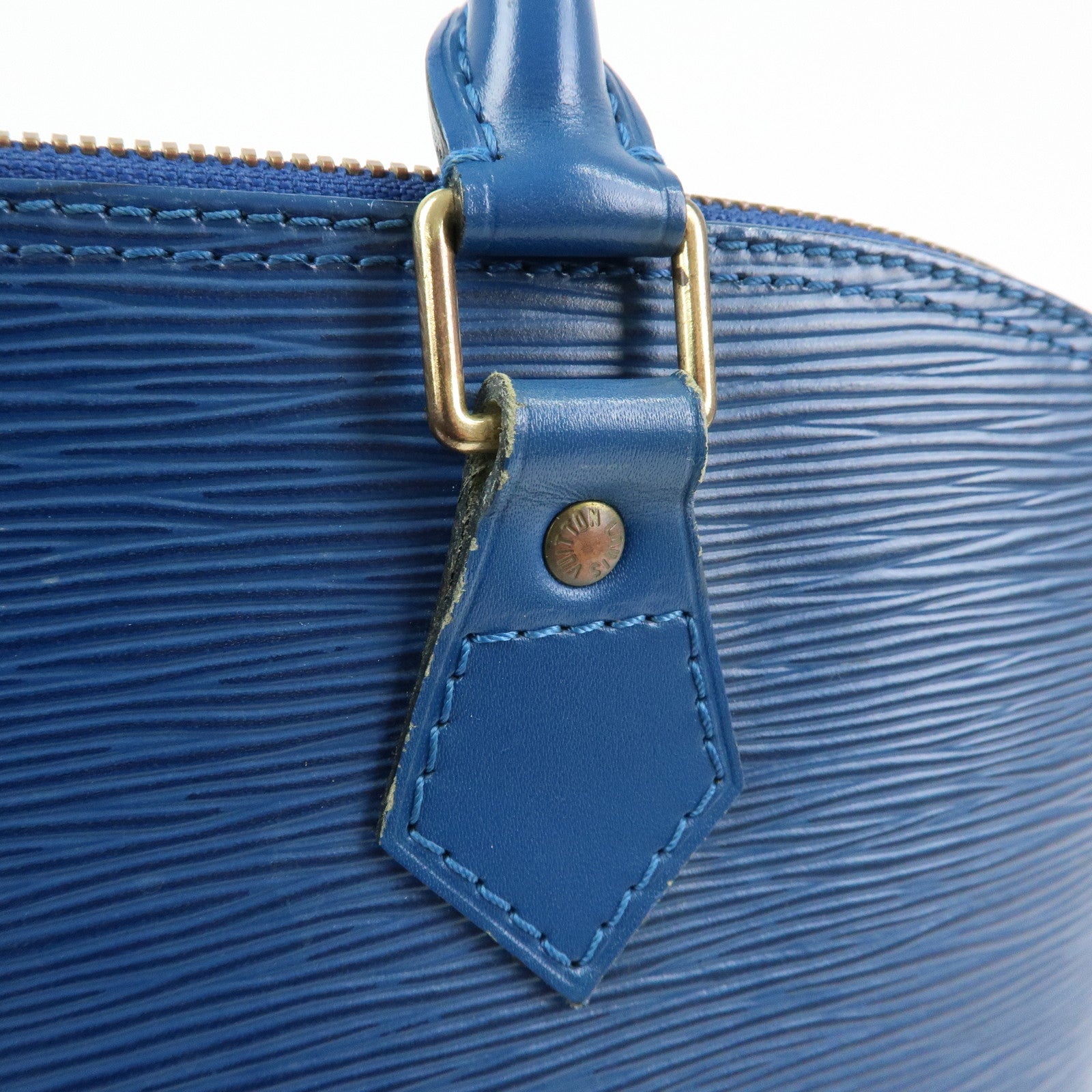 Louis Vuitton Epi Leather Alma Hand Bag Toledo Blue M52145