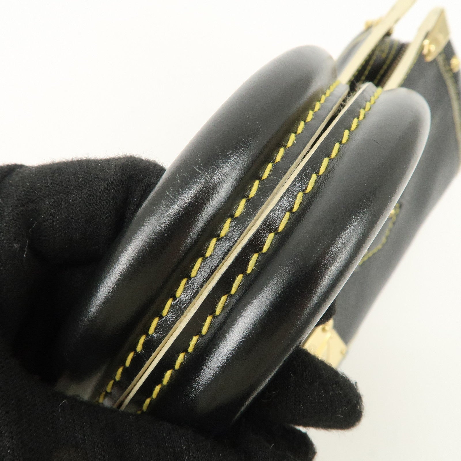 Louis Vuitton Suhari Leather Epanui PM Hand Bag Noir M91851 Used