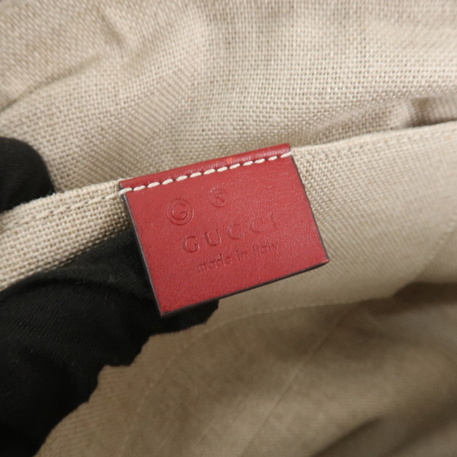 GUCCI Micro Guccissima Leather 2Way Hand Shoulder Bag Red 449654 Used