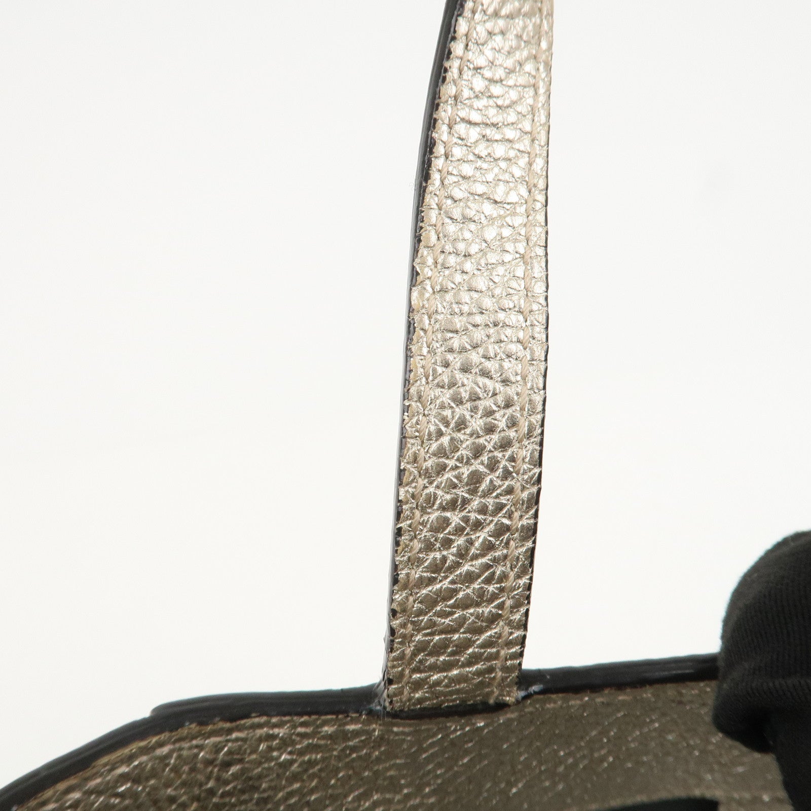 JIMMY CHOO Studs Leather 2Way Bag Hand Bag Silver