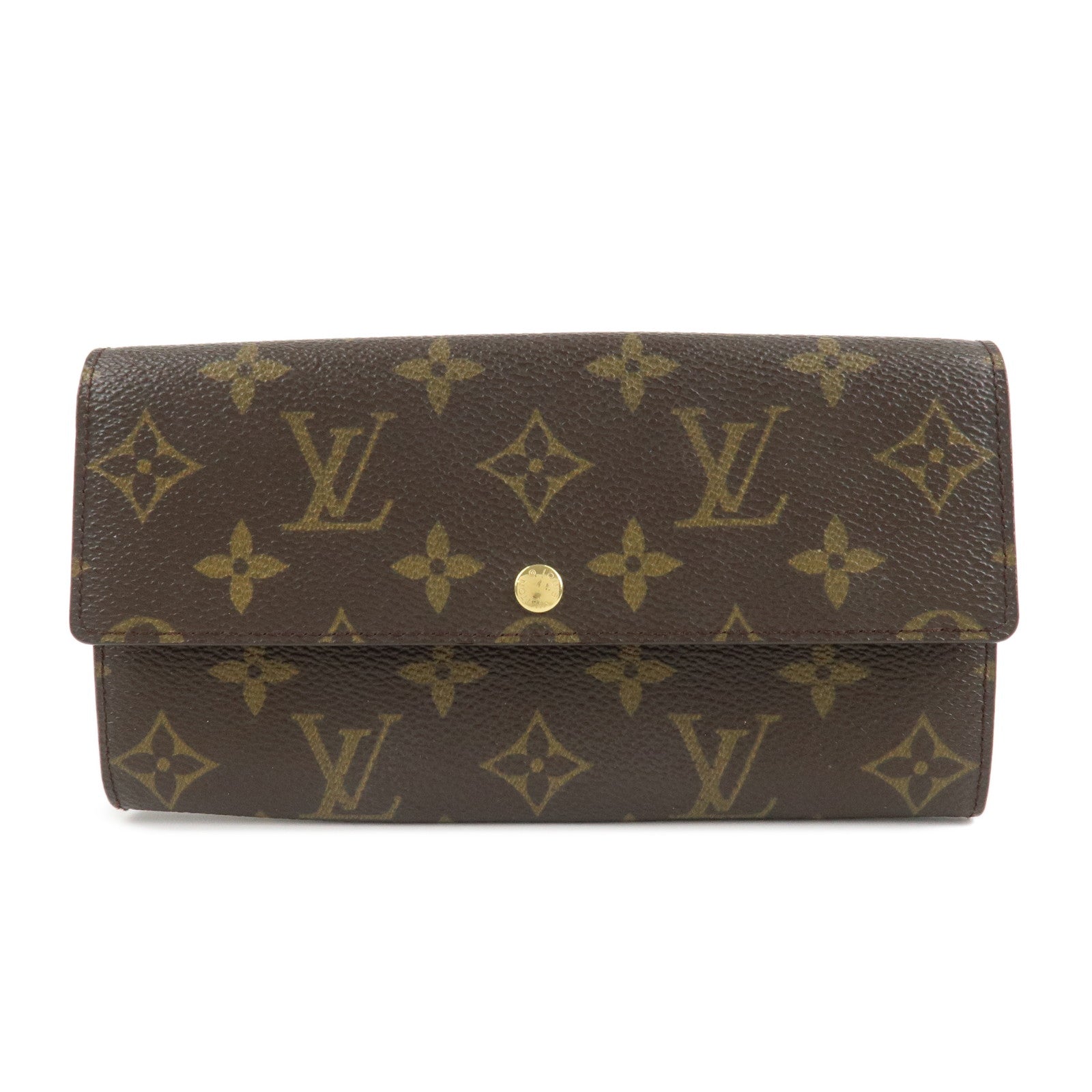 Louis Vuitton Monogram Pochette Porte Monnaie Credit Long Wallet M61725 Used