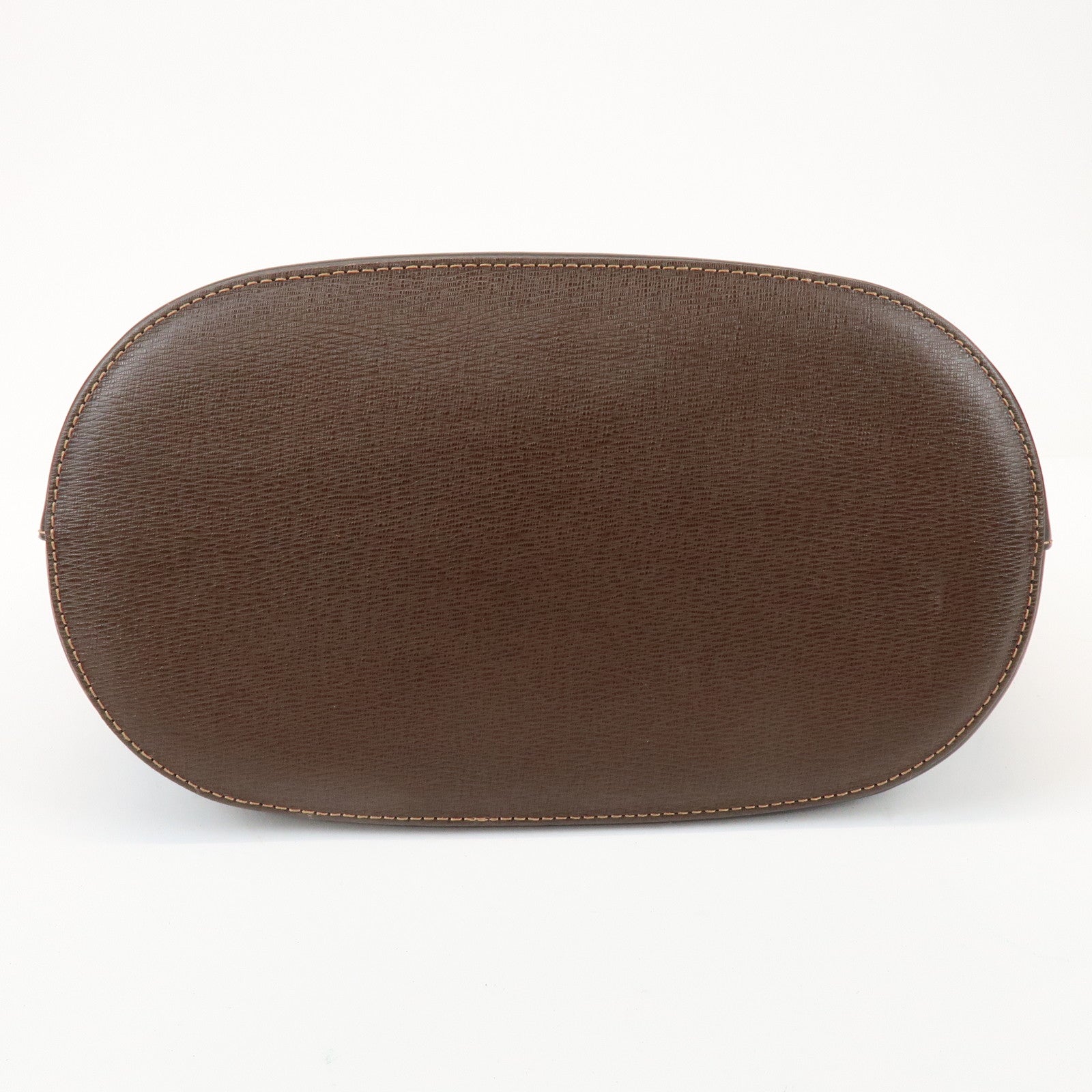 BURBERRY Logo Leather Tote Bag Shoulder Bag Brown