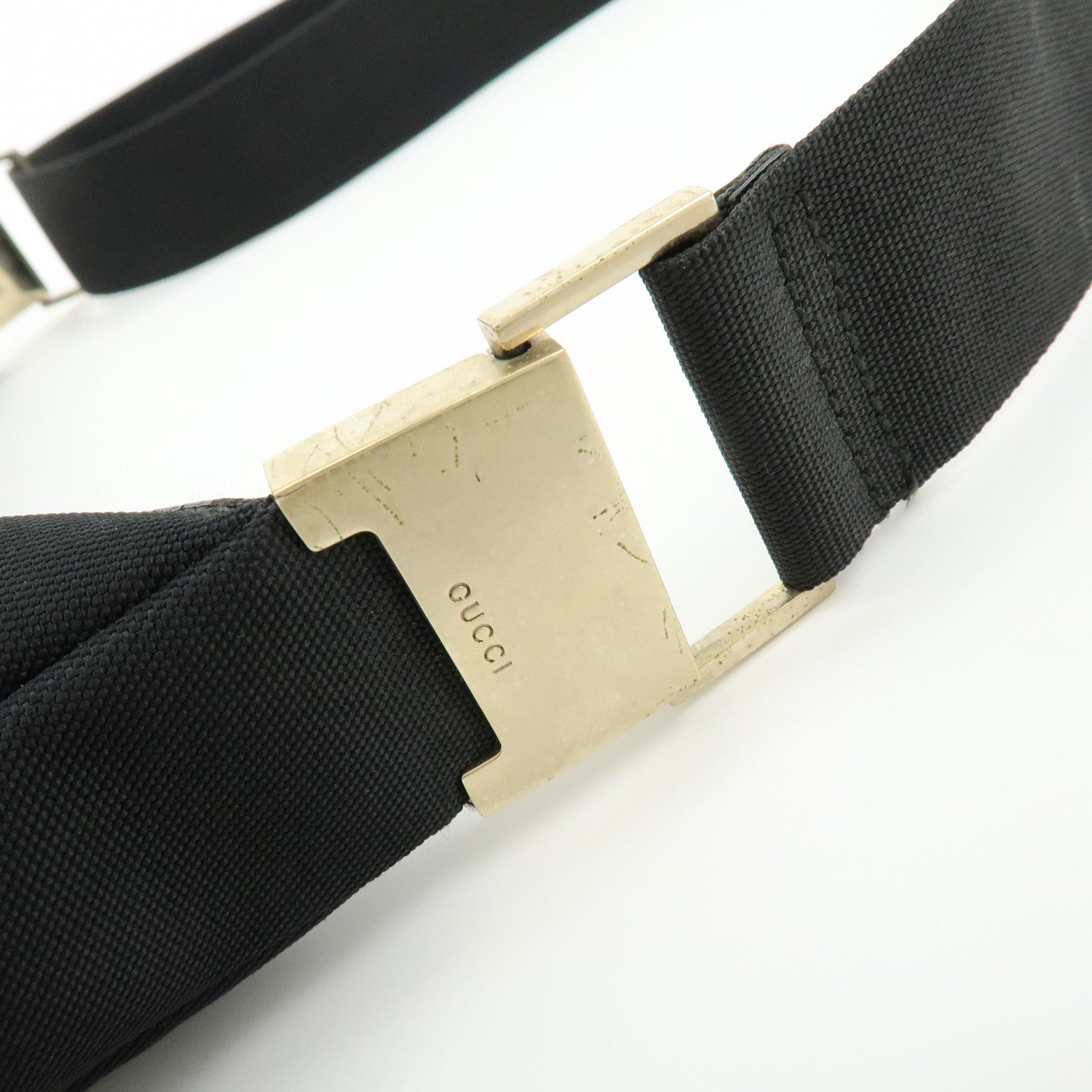 GUCCI Canvas Leather Shoulder Bag Crossbody Bag Black 019・0433