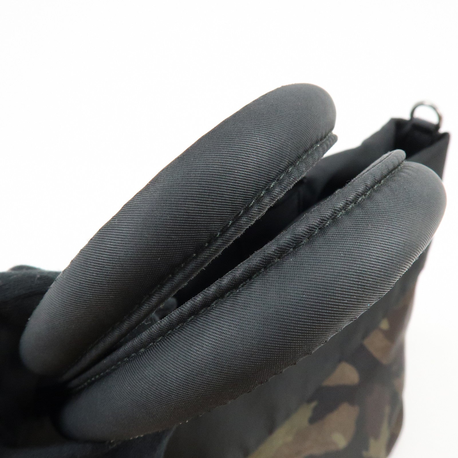 PRADA Triangle Logo Nylon Leather Camouflage Reversible 2Way Bag