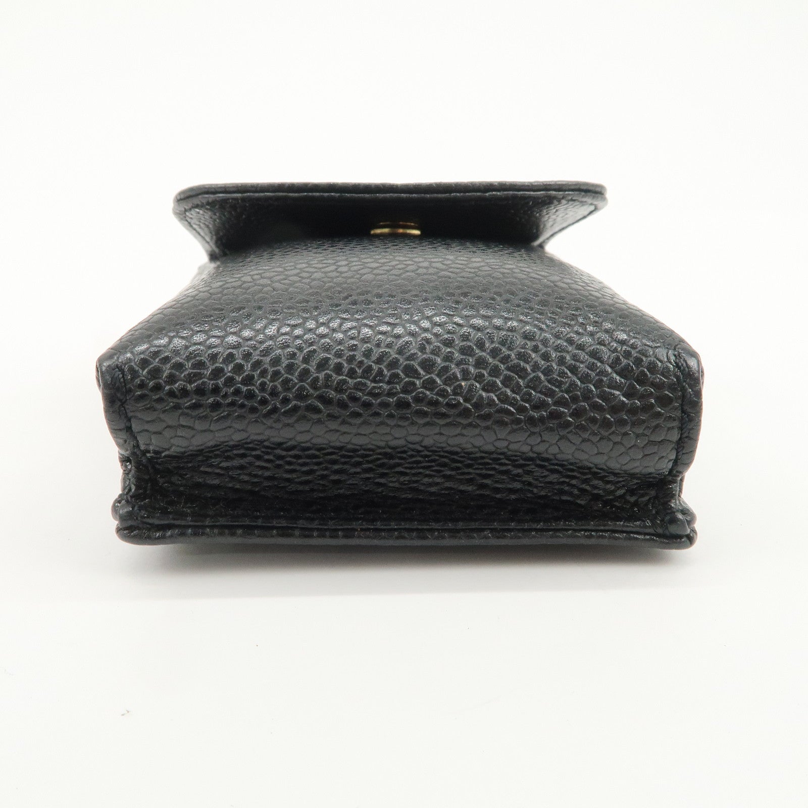 CHANEL COCO Mark Caviarskin Cigarette Case Black A13511