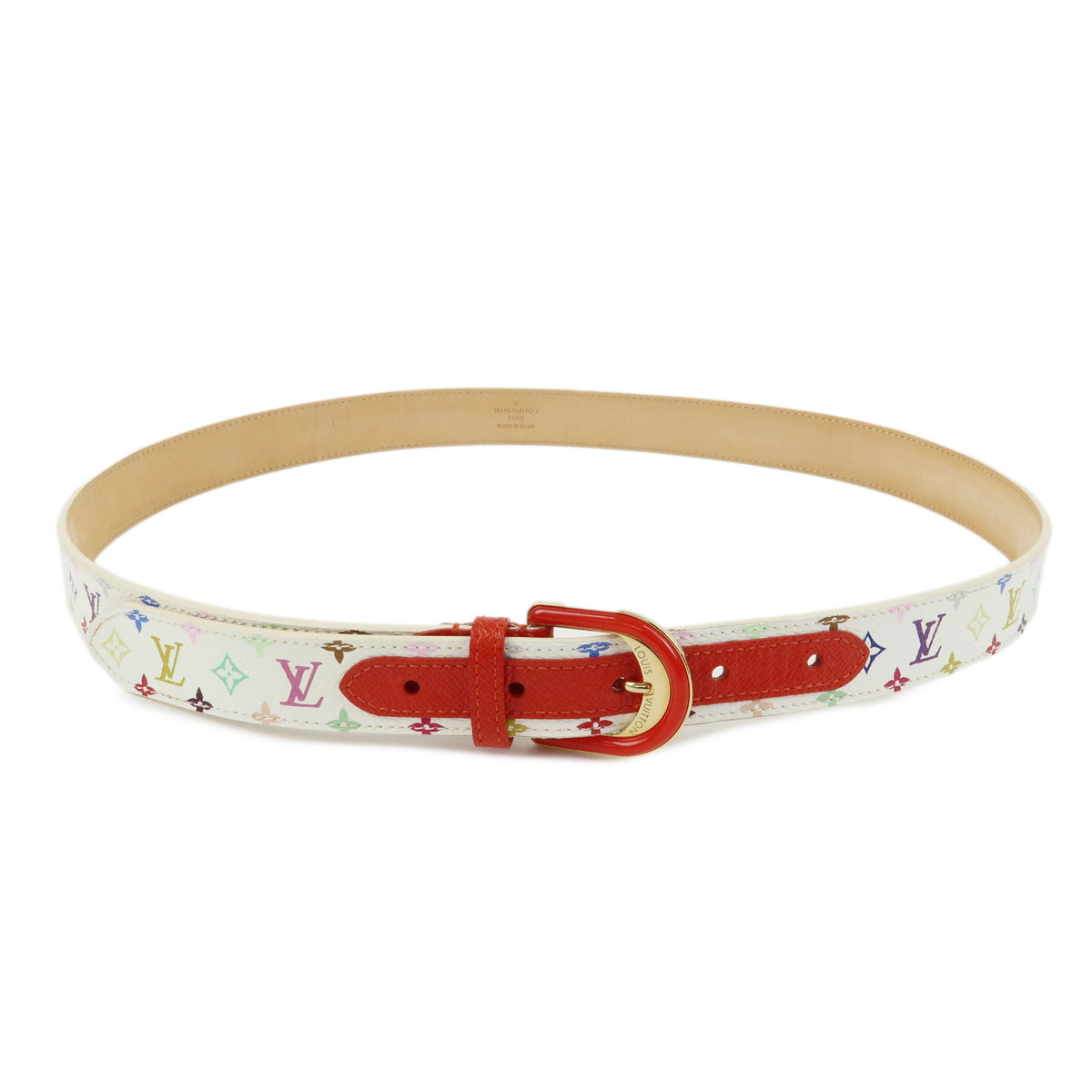 Louis Vuitton Monogram Multicolor Ceinture Candy Belt Blanc 