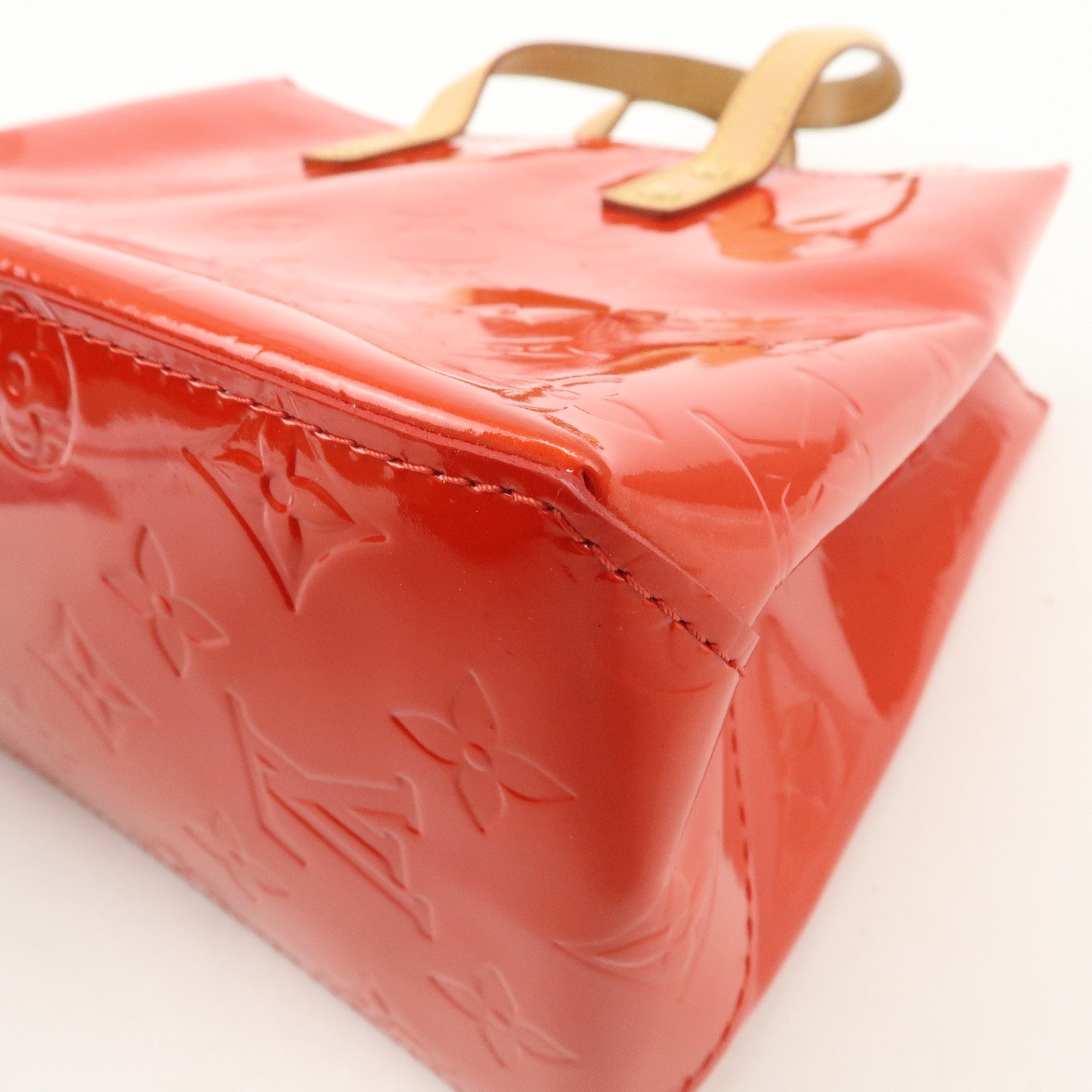 Louis Vuitton Monogram Vernis Lead PM Hand Bag Rouge M91088