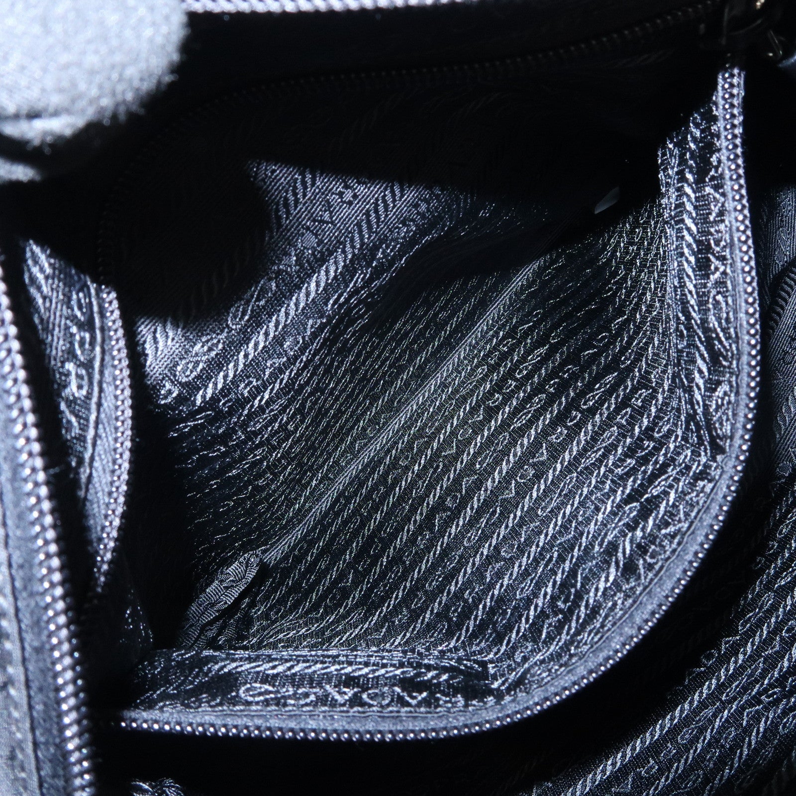 PRADA Nylon Leather 2Way Bag Hand Bag Shoulder Bag Black BR3228