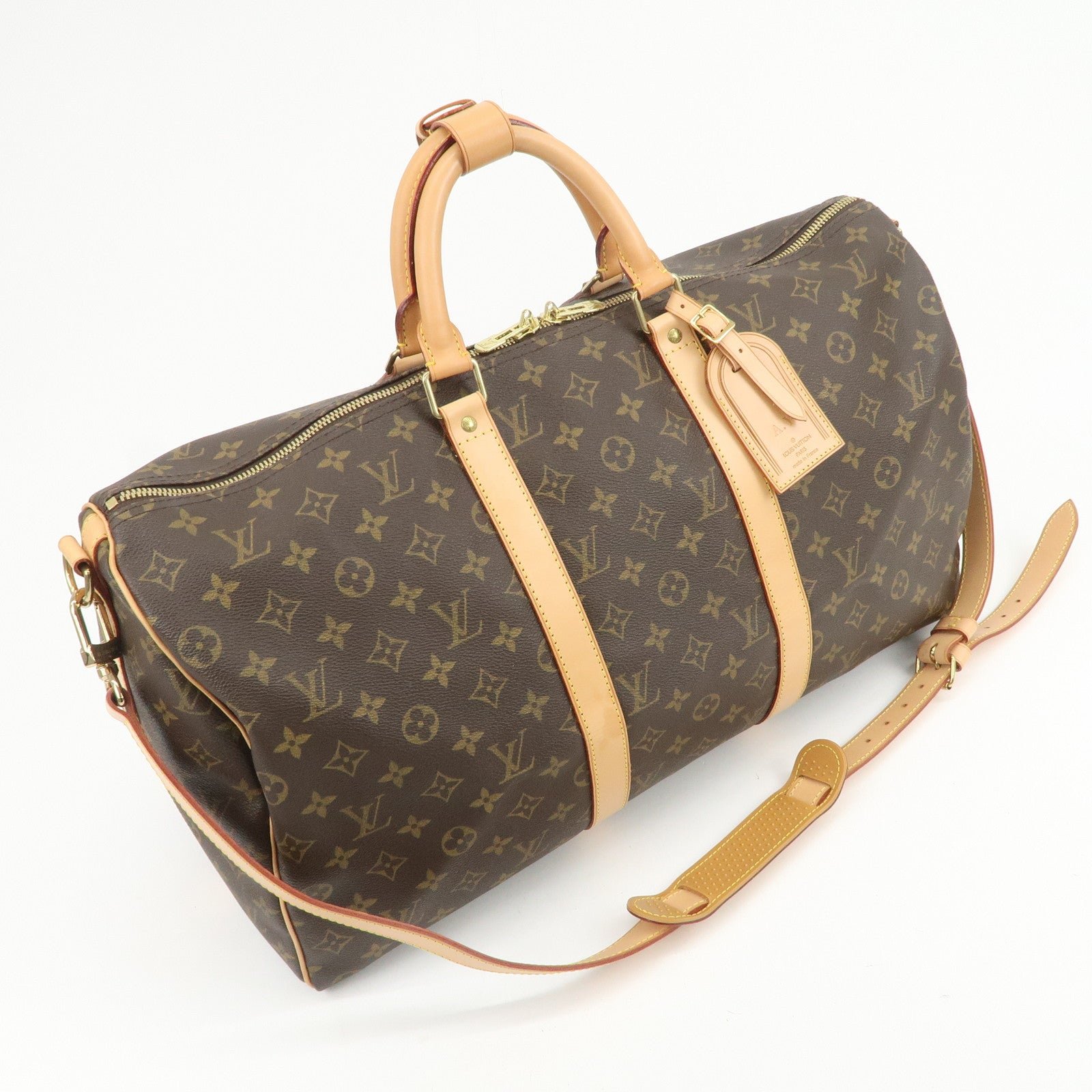 Louis Vuitton Monogram Keep All Bandouliere 50 Boston Bag M41416