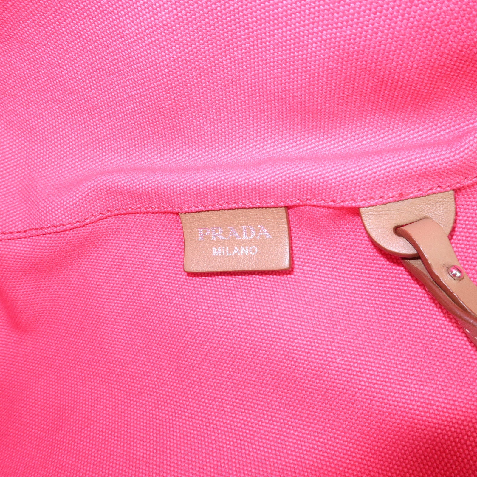 PRADA Canapa Canvas 2Way Bag Tote Bag Shoulder Bag Pink 1BG163