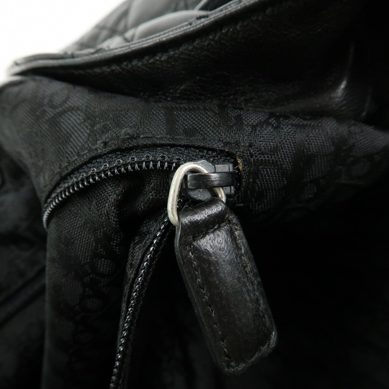 Christian Dior Cannage Lambskin Shoulder Bag Hand Bag Black