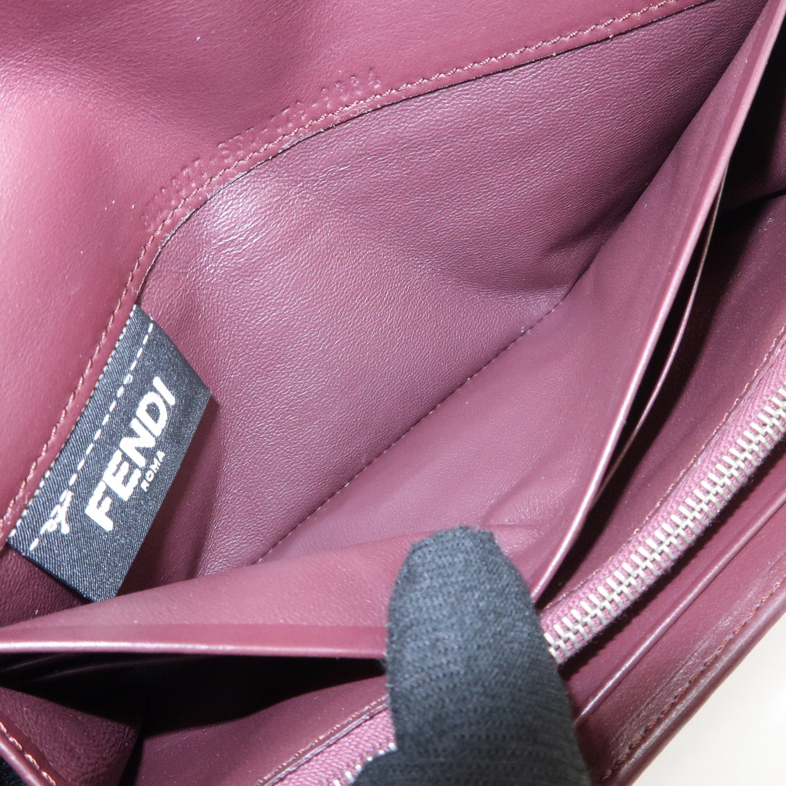 FENDI Peekaboo Leather Bi-fold Continental Wallet Long Wallet 8M0377 Used