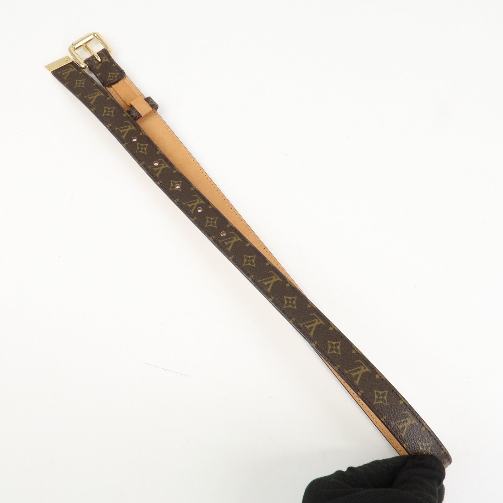 Louis Vuitton Monogram Canvas Leather Ceinture Belt Brown M9274W