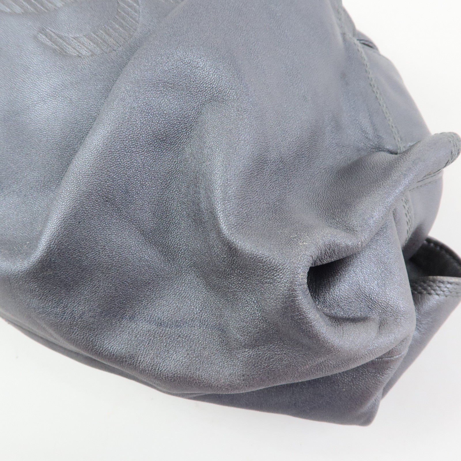 LOEWE Anagram Leather Nappa Aire Hand Bag Tote Bag Gray
