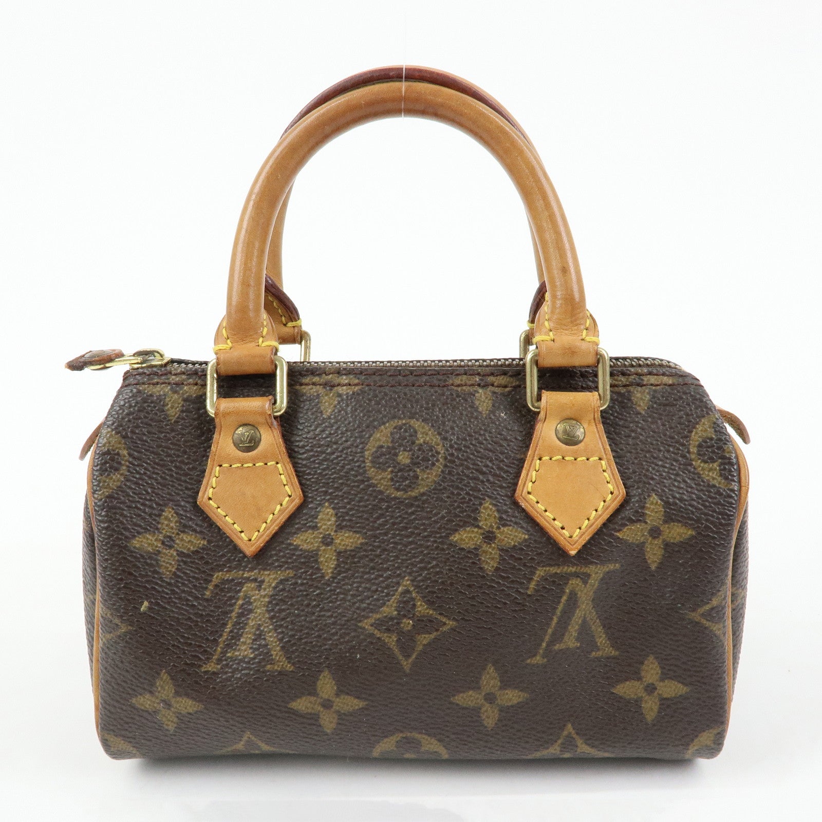 Louis Vuitton Monogram Mini Speedy Hand Bag Brown M41534