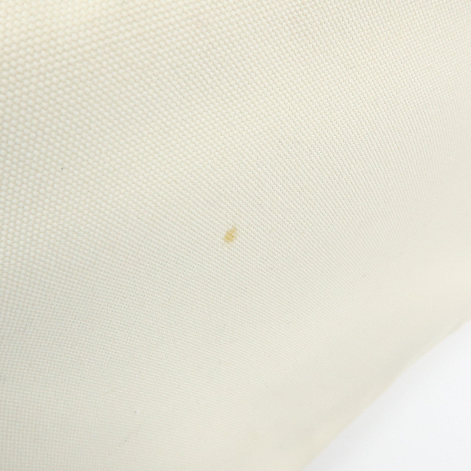 PRADA Canapa Large Triangle Logo Tote Hand Bag Ivory BN1872